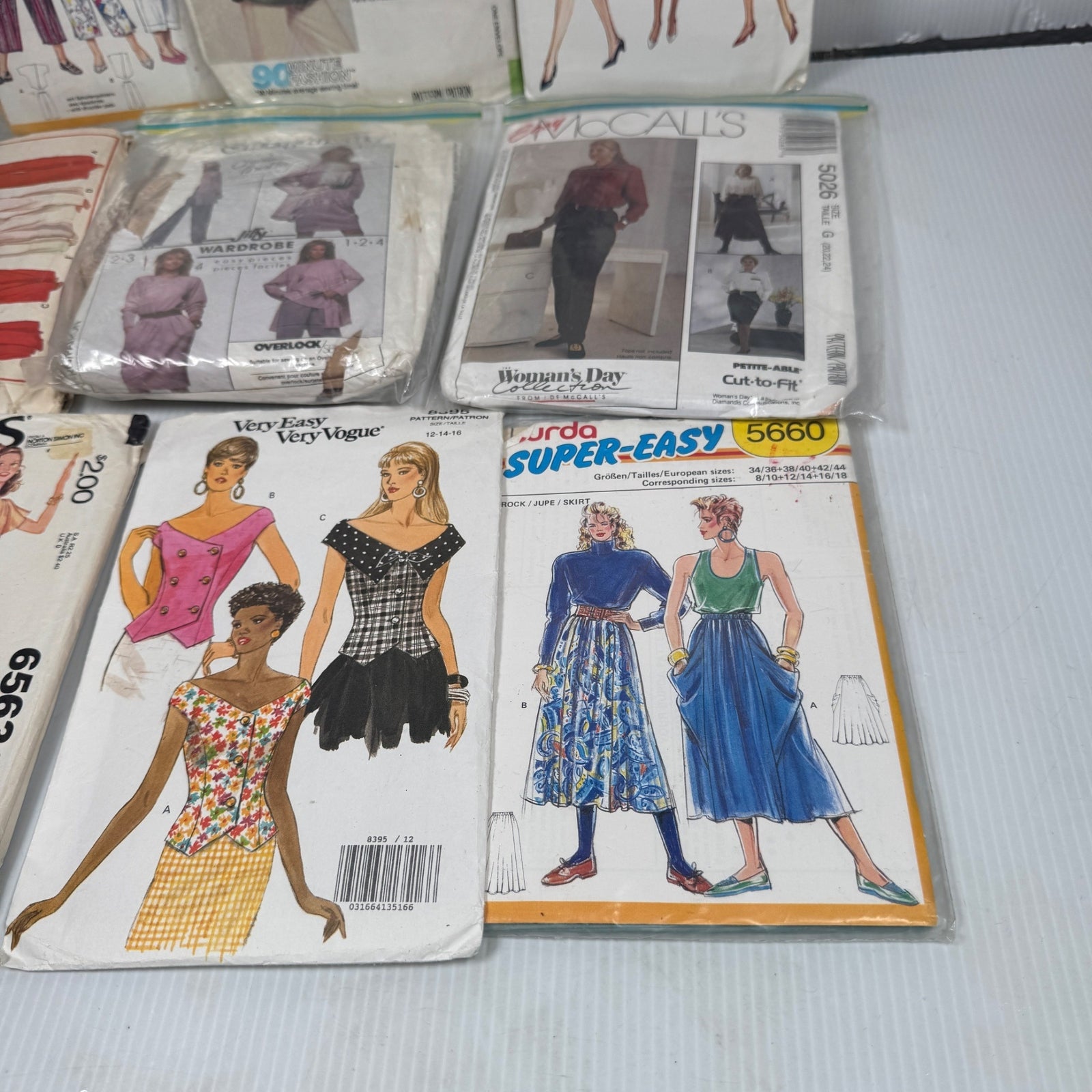 Lot of 9 VTG Womens Dress & More Patterns McCalls Vogue Simplicity 1970s-1990s