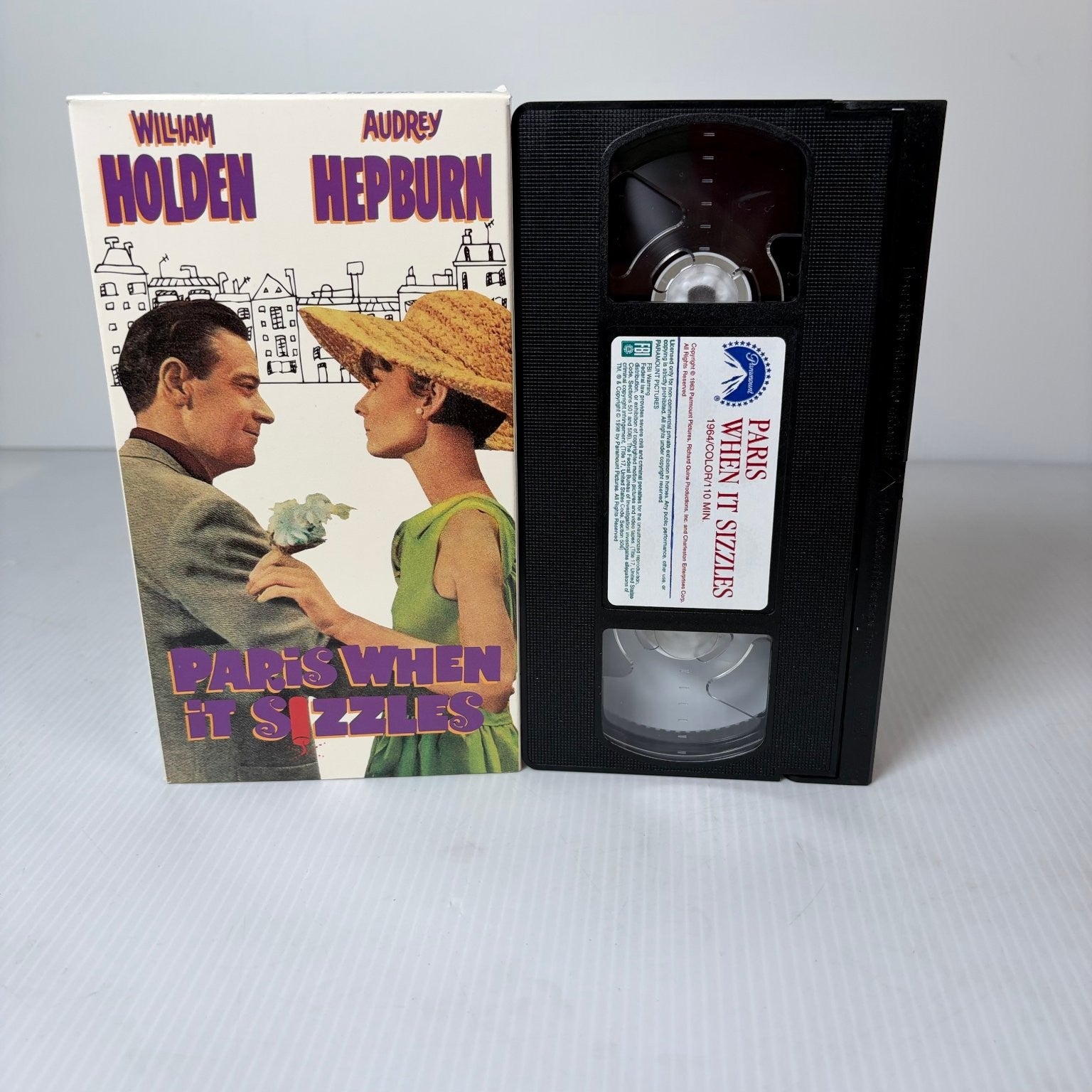 Paris When It Sizzles VHS 1964 Romantic Comedy Hi-Fi Paramount Pictures