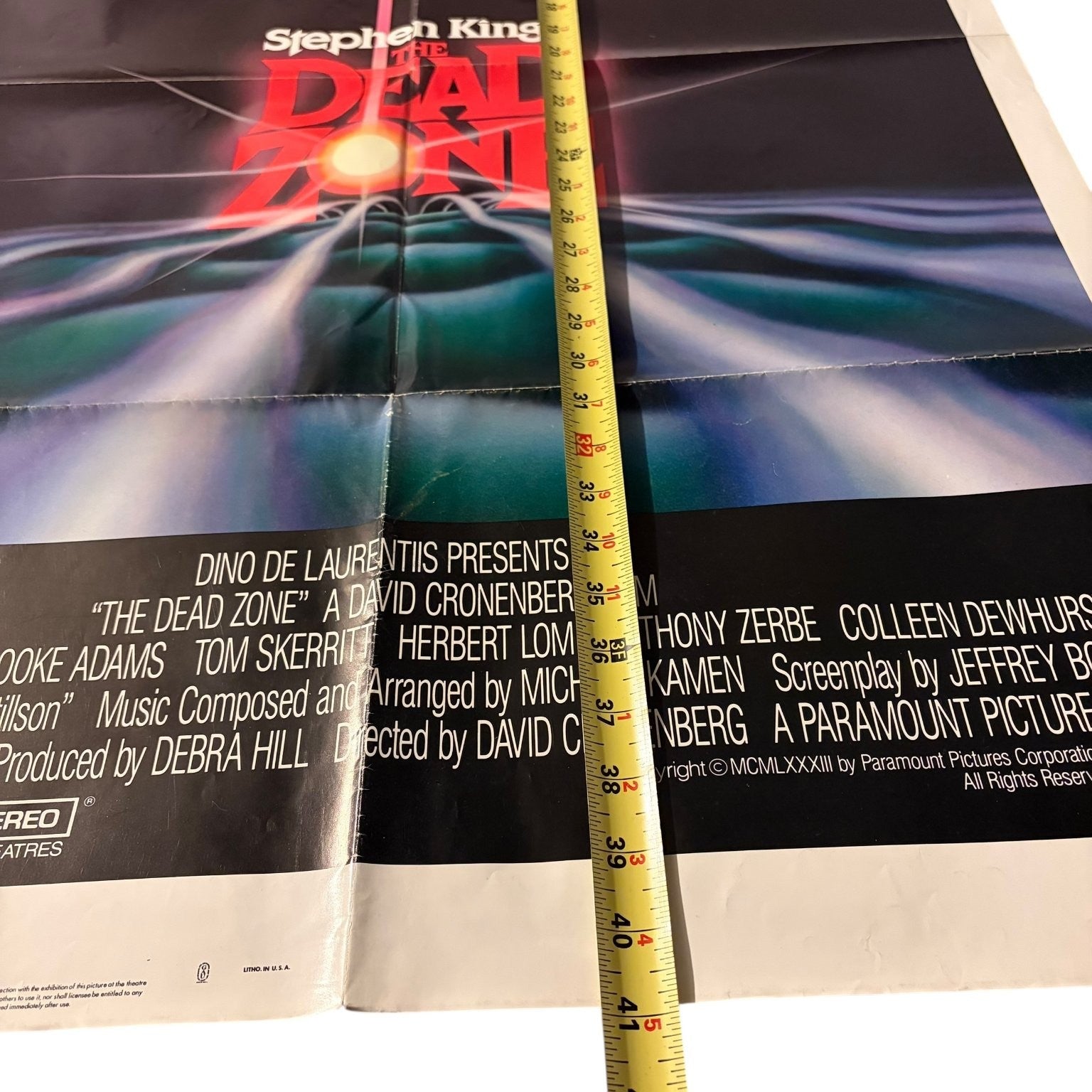 The Dead Zone 1983 One-Sheet Movie Poster Paramount Christopher Walken