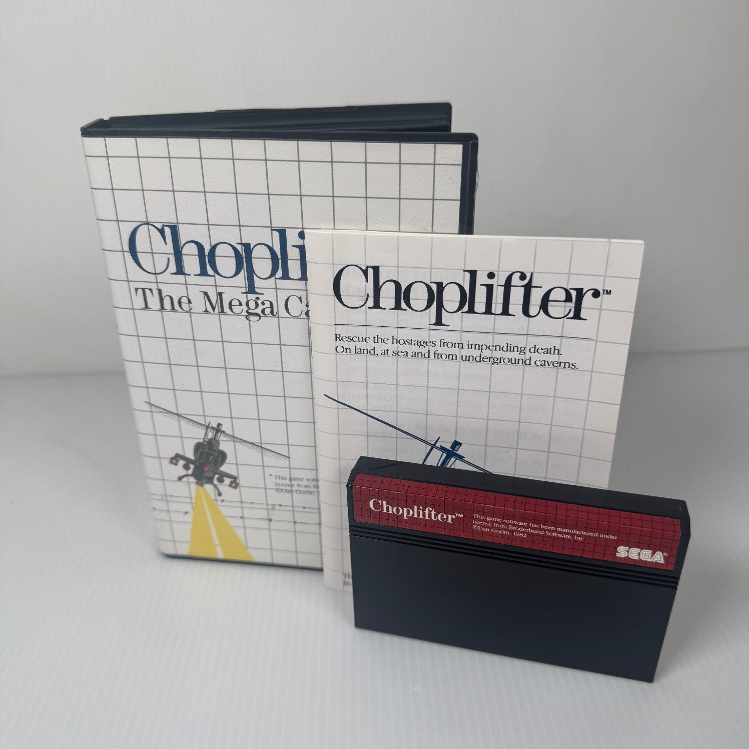 Choplifter Sega Master System Video Game Action Rescue Hostages Complete CIB