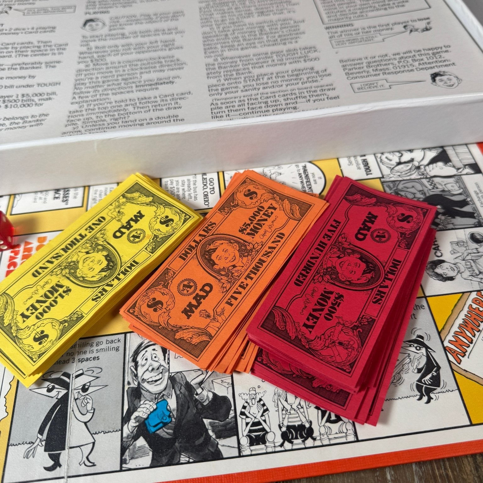 MAD Magazine Game Parker Brothers Board Game 2-4 Players Ages 8+ 1978 Complete