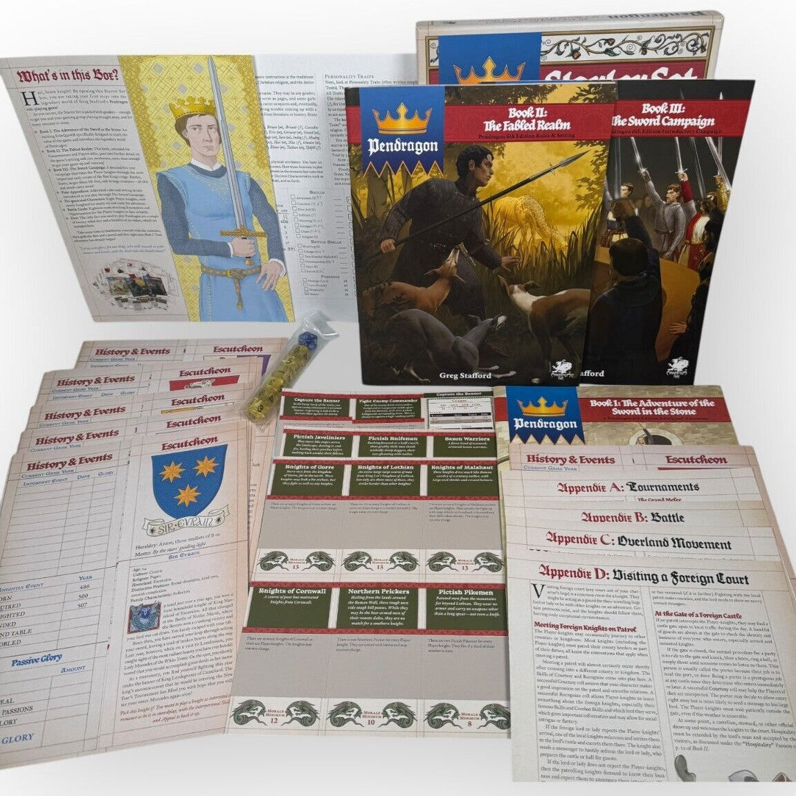 Chaosium Pendragon RPG Starter Set 2023 Complete in Box