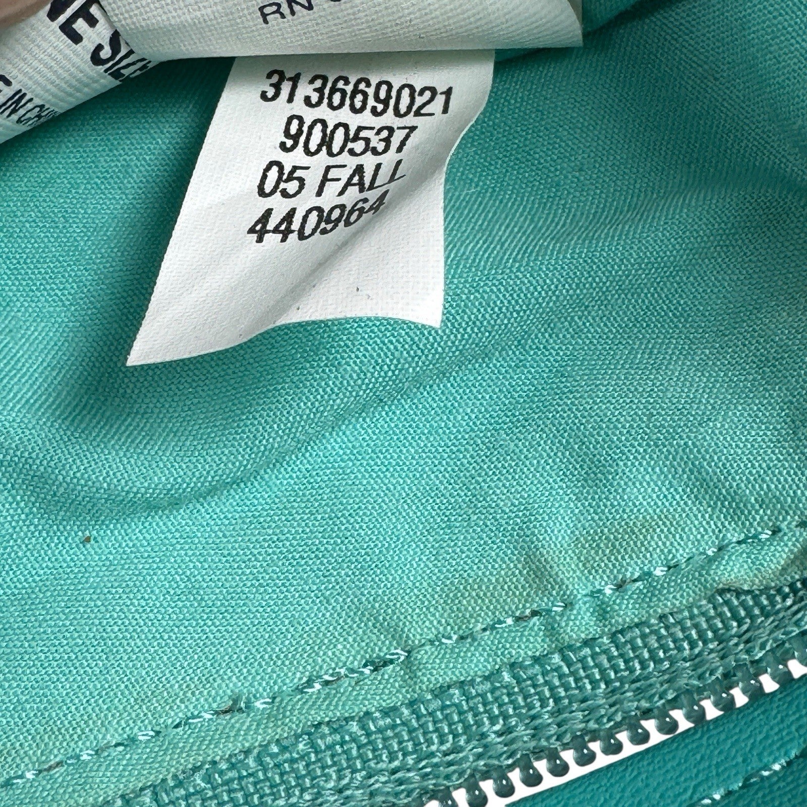 Vintage Gap Shoulder Bag Fall 2005 Aqua Blue Suede with Y2K Sunglasses