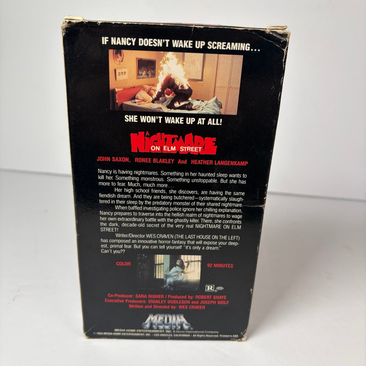 A Nightmare on Elm Street VHS 1985 Horror Media Release w/ Double Flap