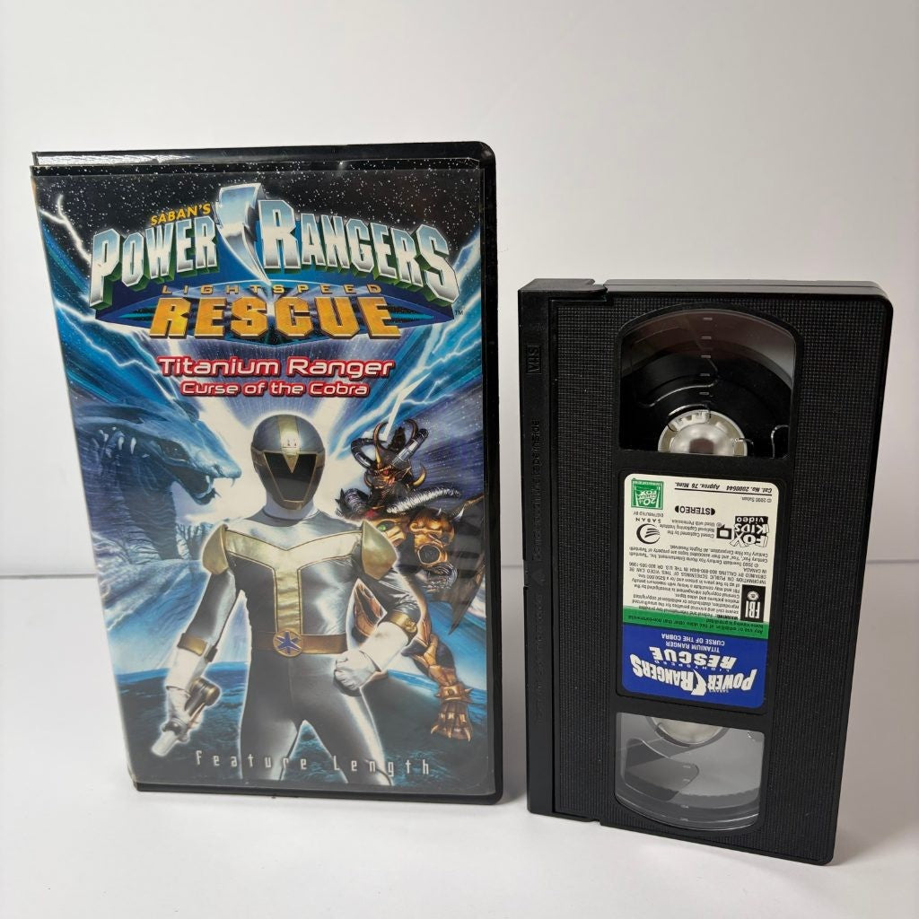 Power Rangers Lightspeed Rescue Titanium Ranger Curse of the Cobra VHS Fox Kids