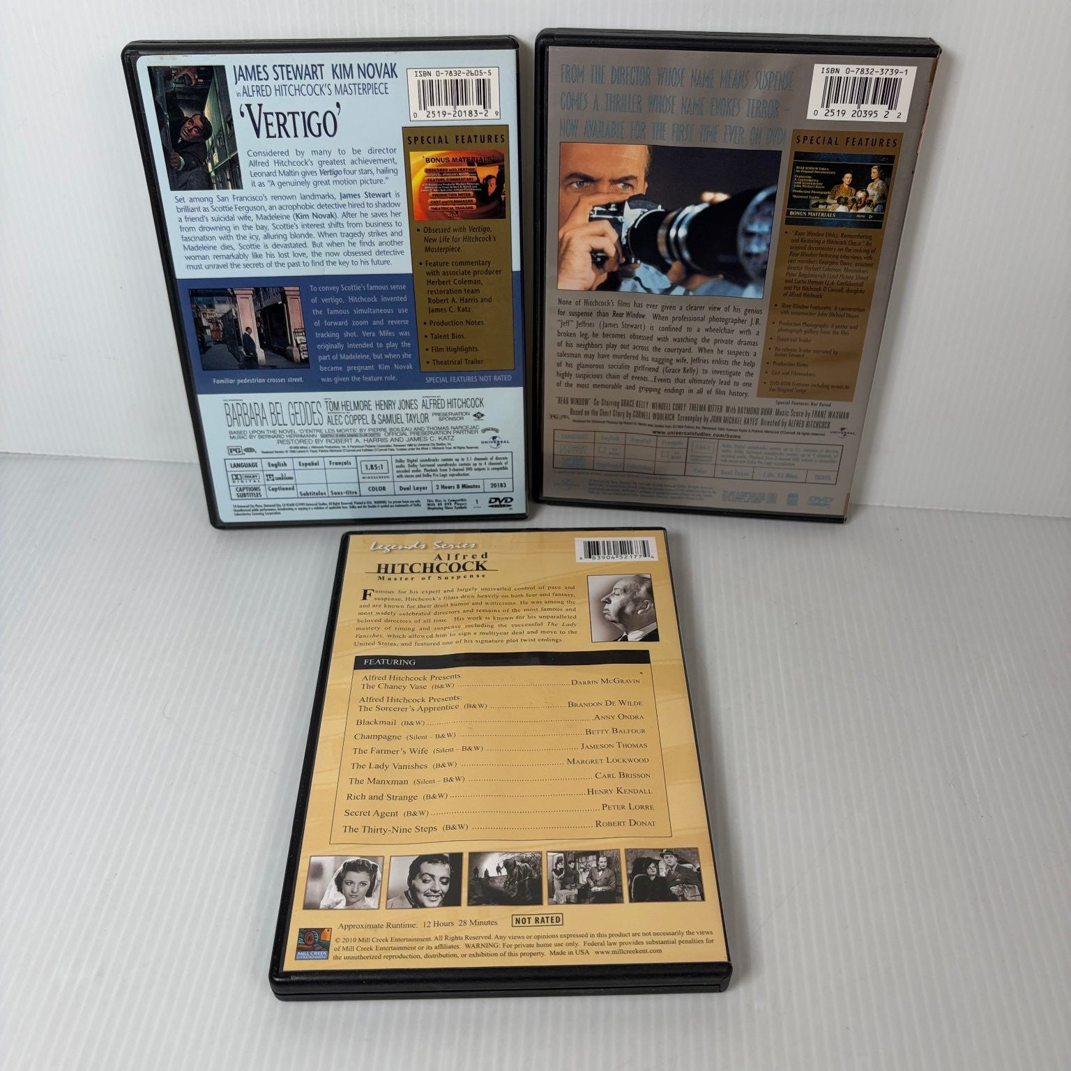Alfred Hitchcock DVD Collection: Vertigo, Rear Window, Master of Suspense 10