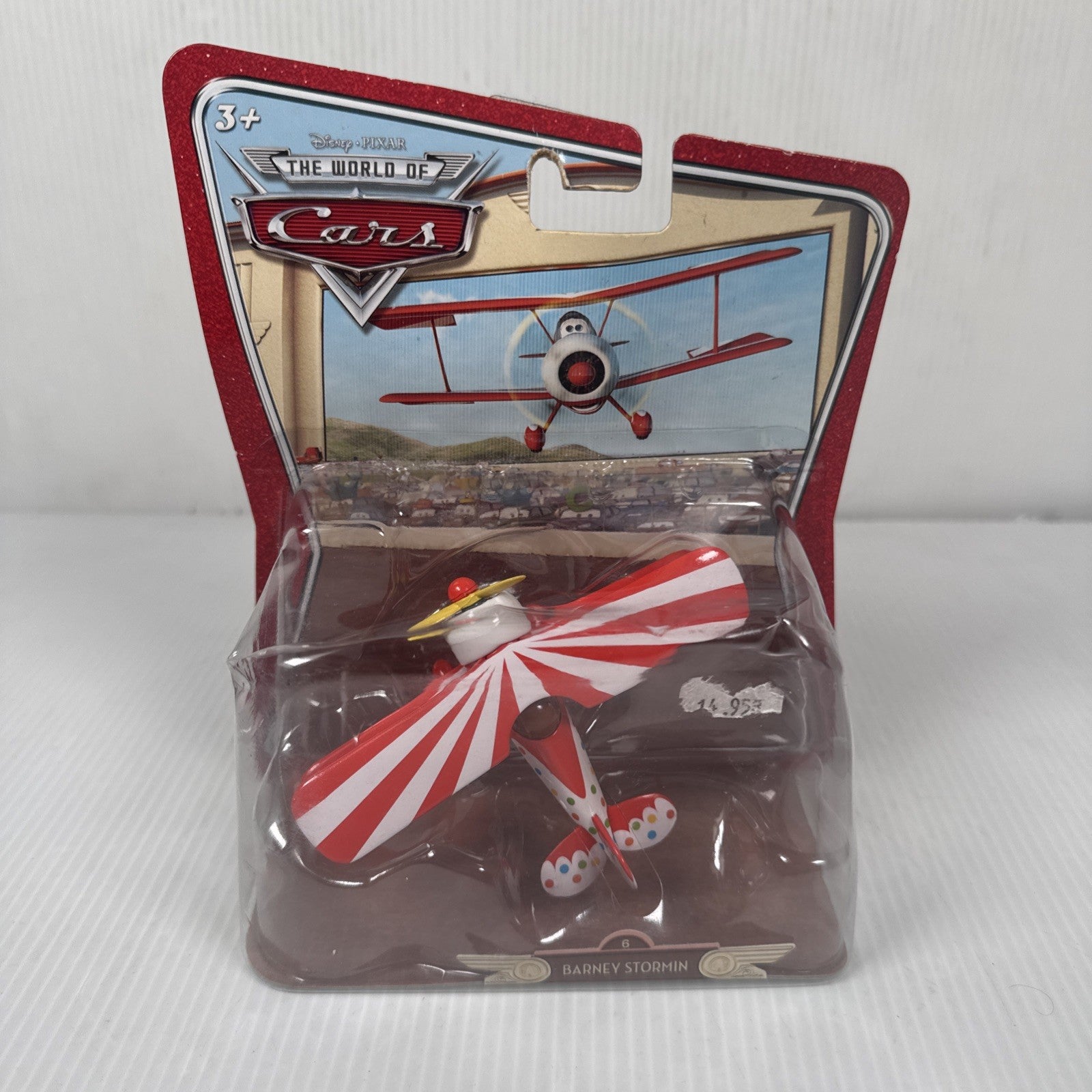Disney Pixar The World Of Cars Mega Size Barney Stormin Die-Cast Plane Mattel