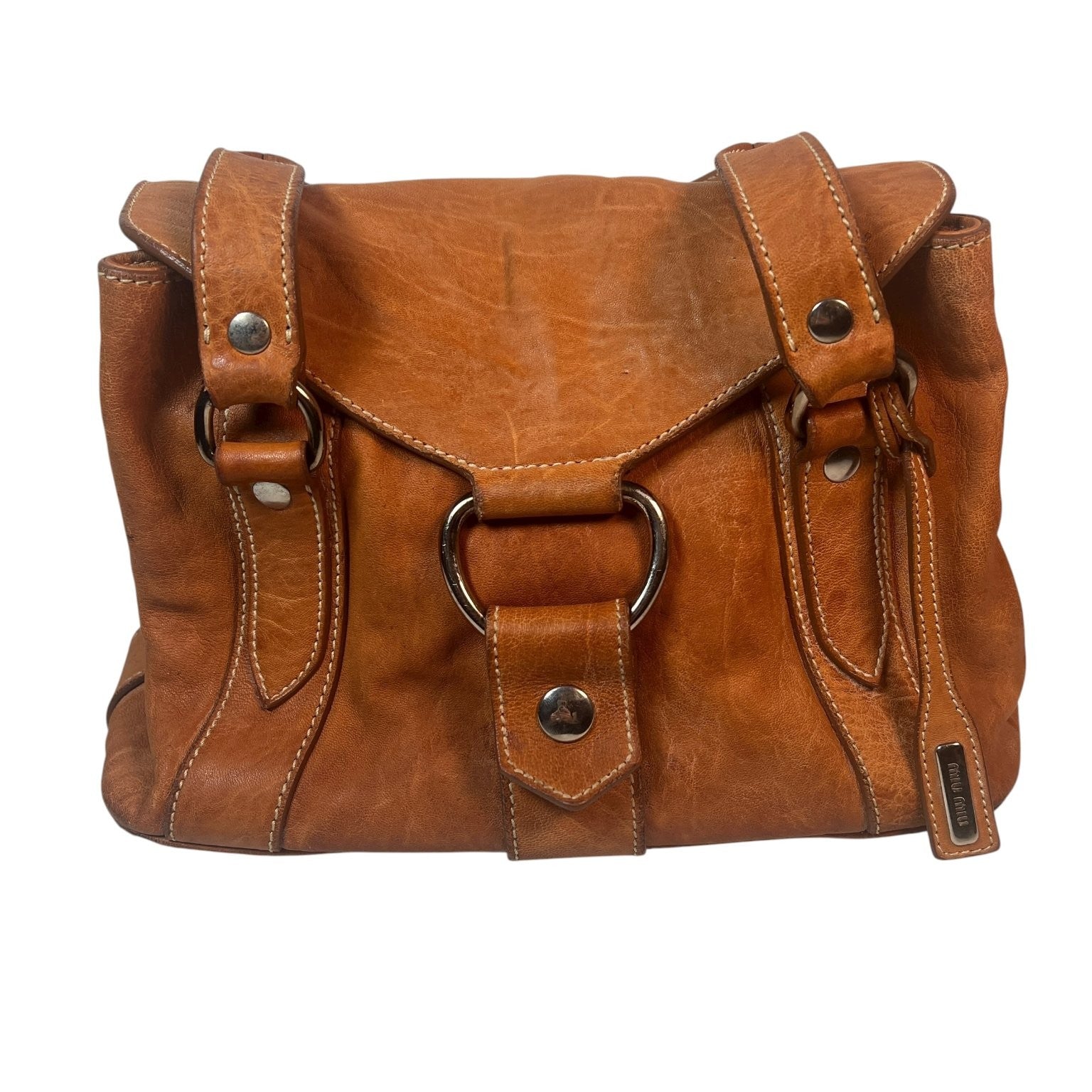 Miu Miu Women's Lambskin Leather Semi-Shoulder Bag