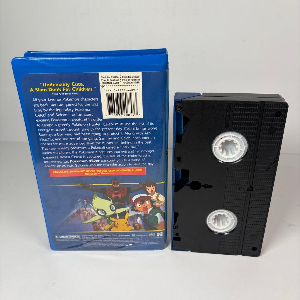 Pokemon 4Ever VHS 2002 Miramax Blue Clamshell Celebi Suicune Anime Movie