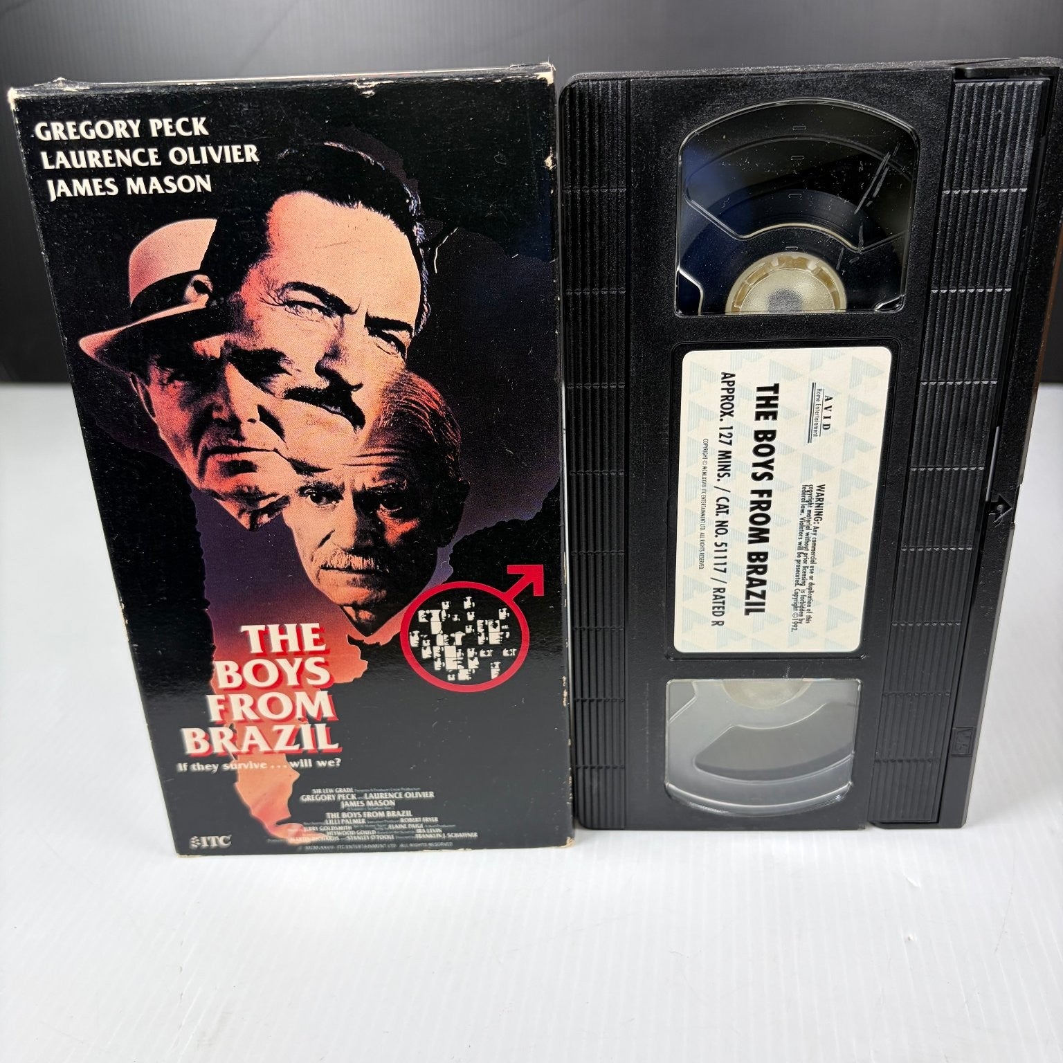 The Boys from Brazil VHS 1978 Thriller Gregory Peck Laurence Olivier AVID