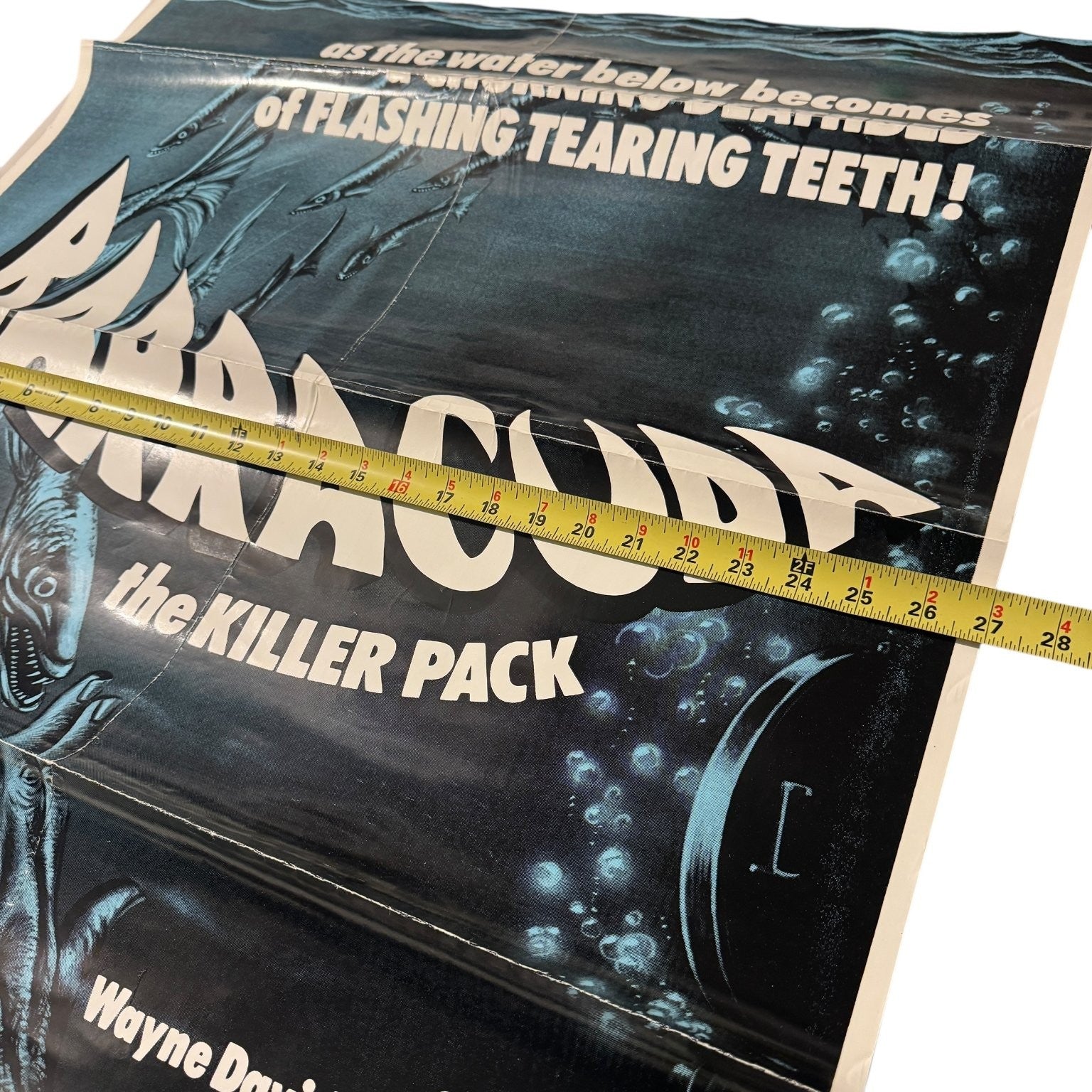 Barracuda 1978 One-Sheet Movie Poster Killer Pack Rare Advance Poster 27"x36"