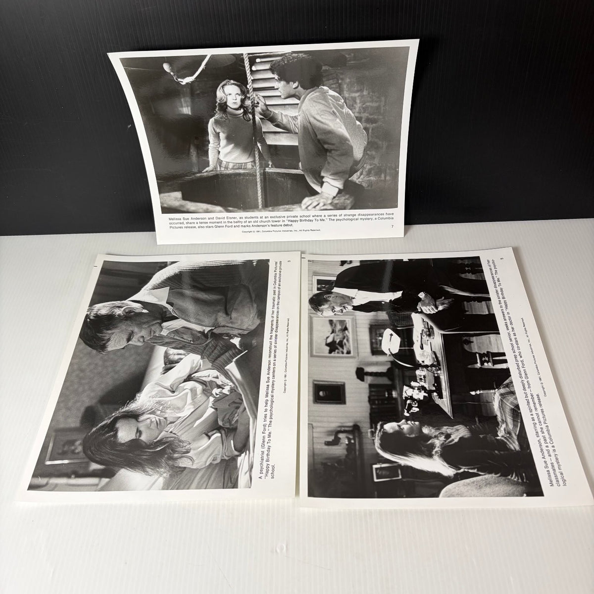 Vintage Happy Birthday To Me Set of 7 Press Kit Photos 1981 Movie Slasher Horror