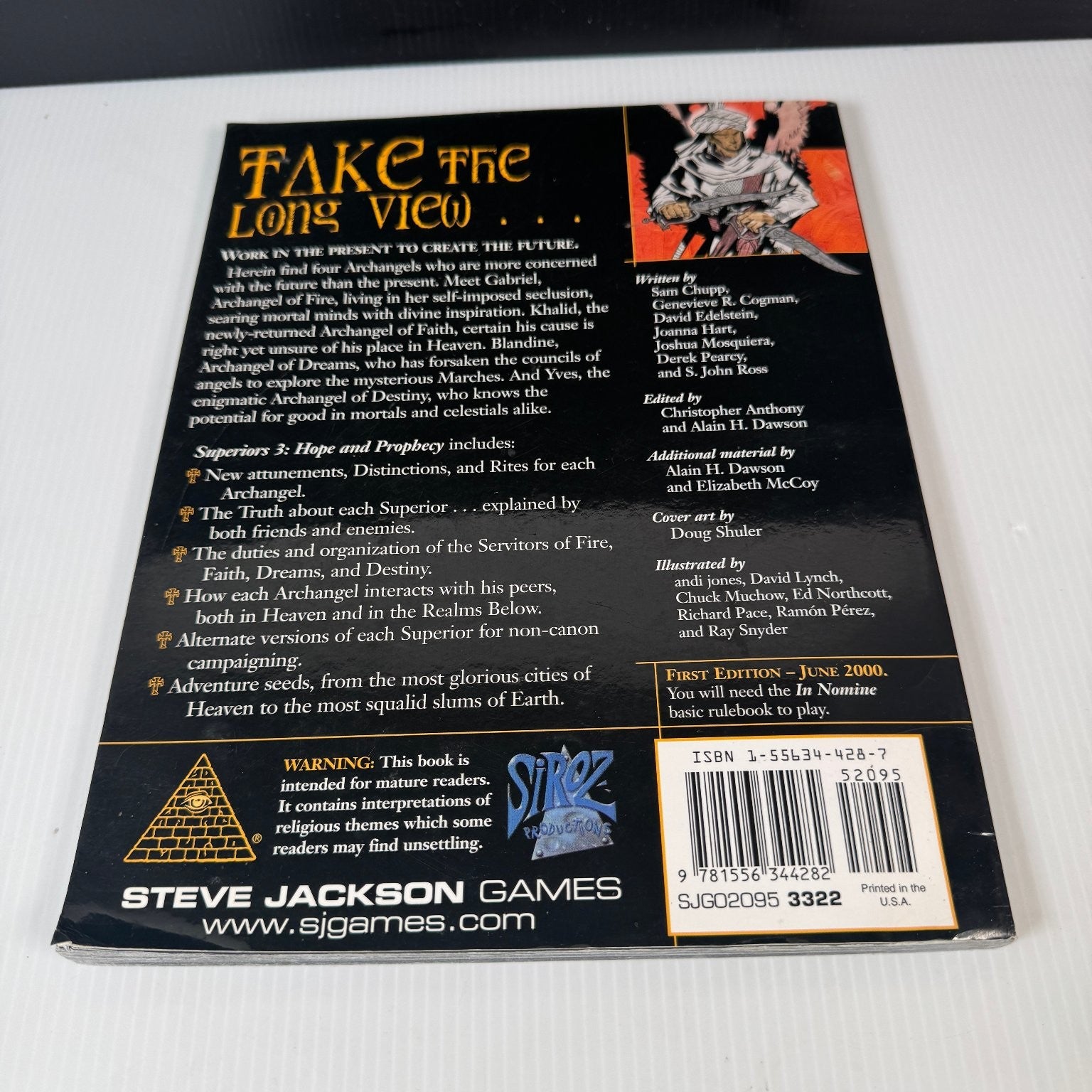 In Nomine Superiors 3 Hope and Prophecy RPG Supplement 2000 Steve Jackson