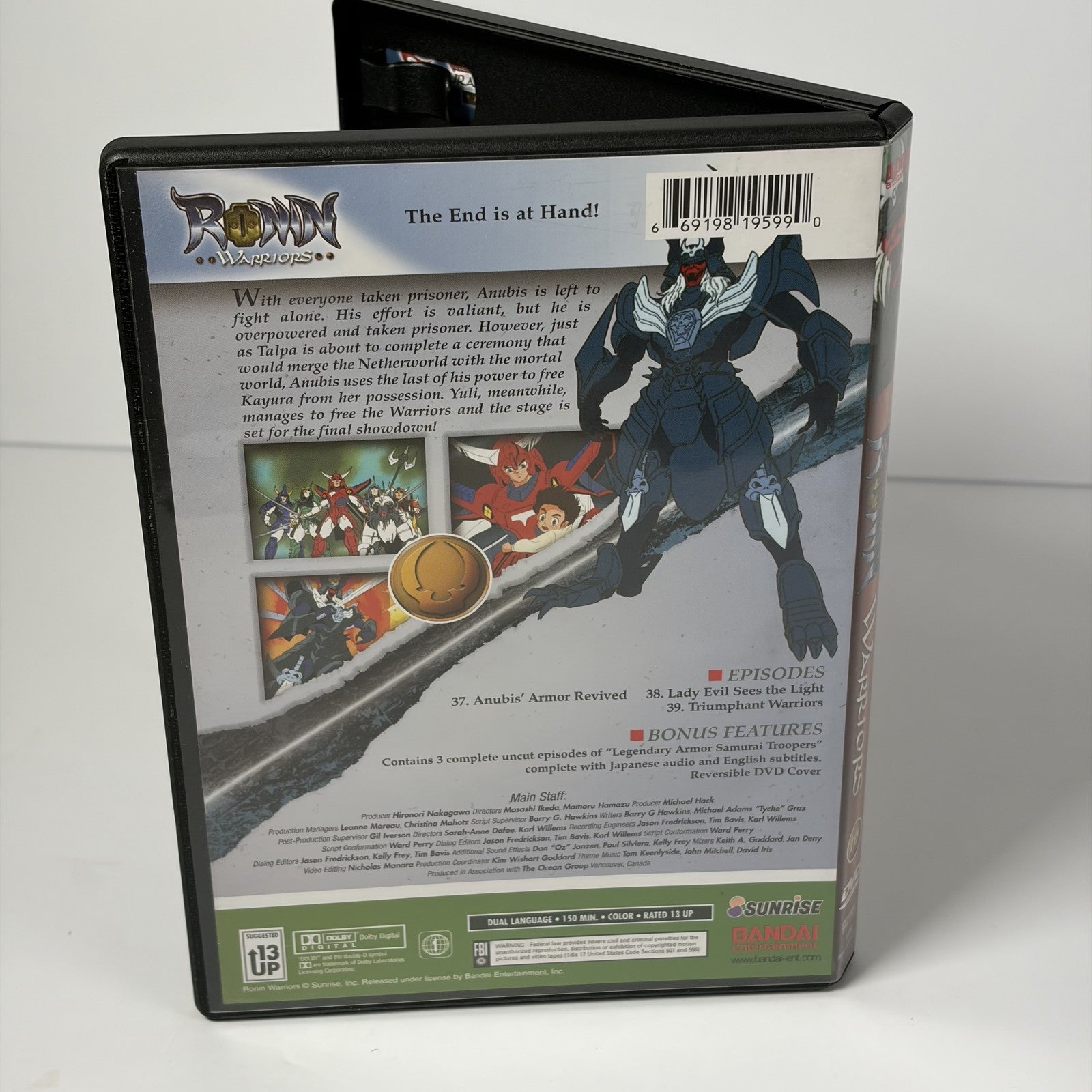 Ronin Warriors Volume 1 The Fate of Evil DVD Anime Bandai Entertainment