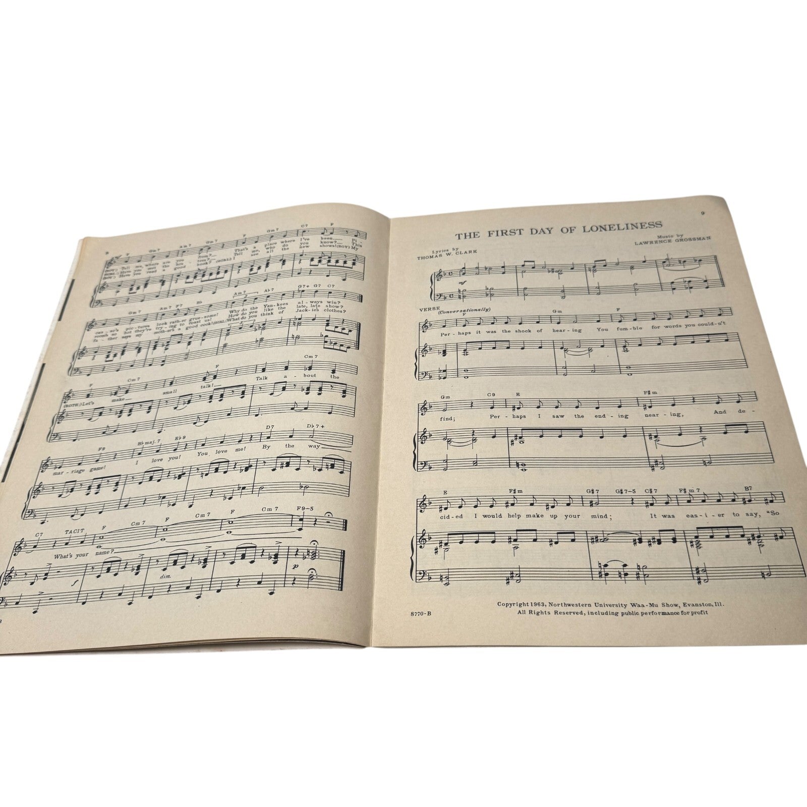 Northwestern University Waa-Mu Show of 1963 Mud in Your Eye Program & Music Book