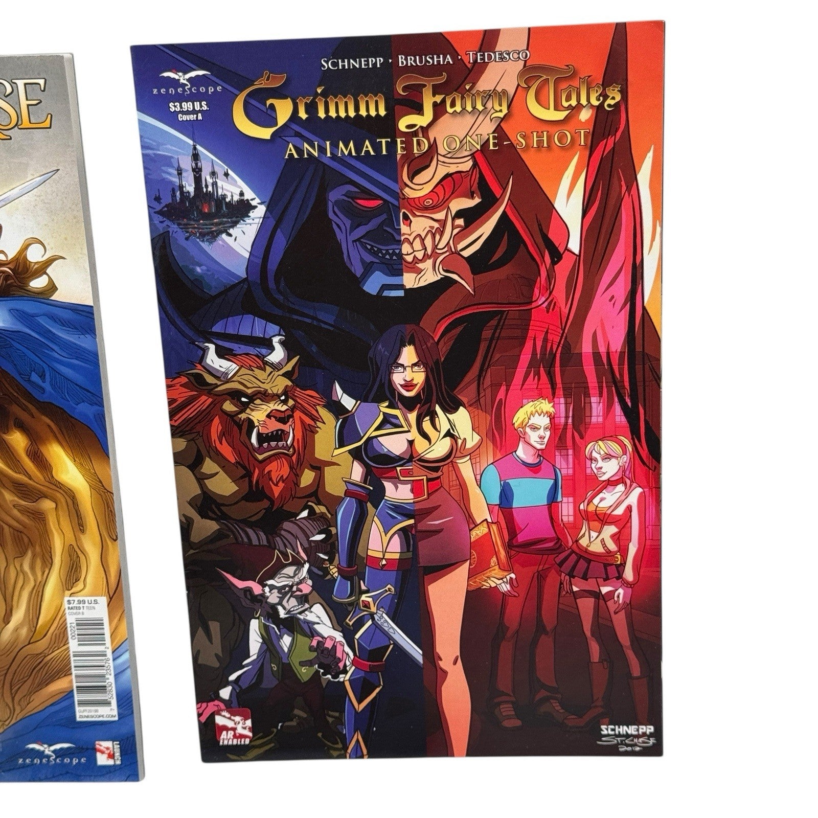 Lot Of 3 Zenescope Comics Grimm Fairy Tales & Signed Red Agent