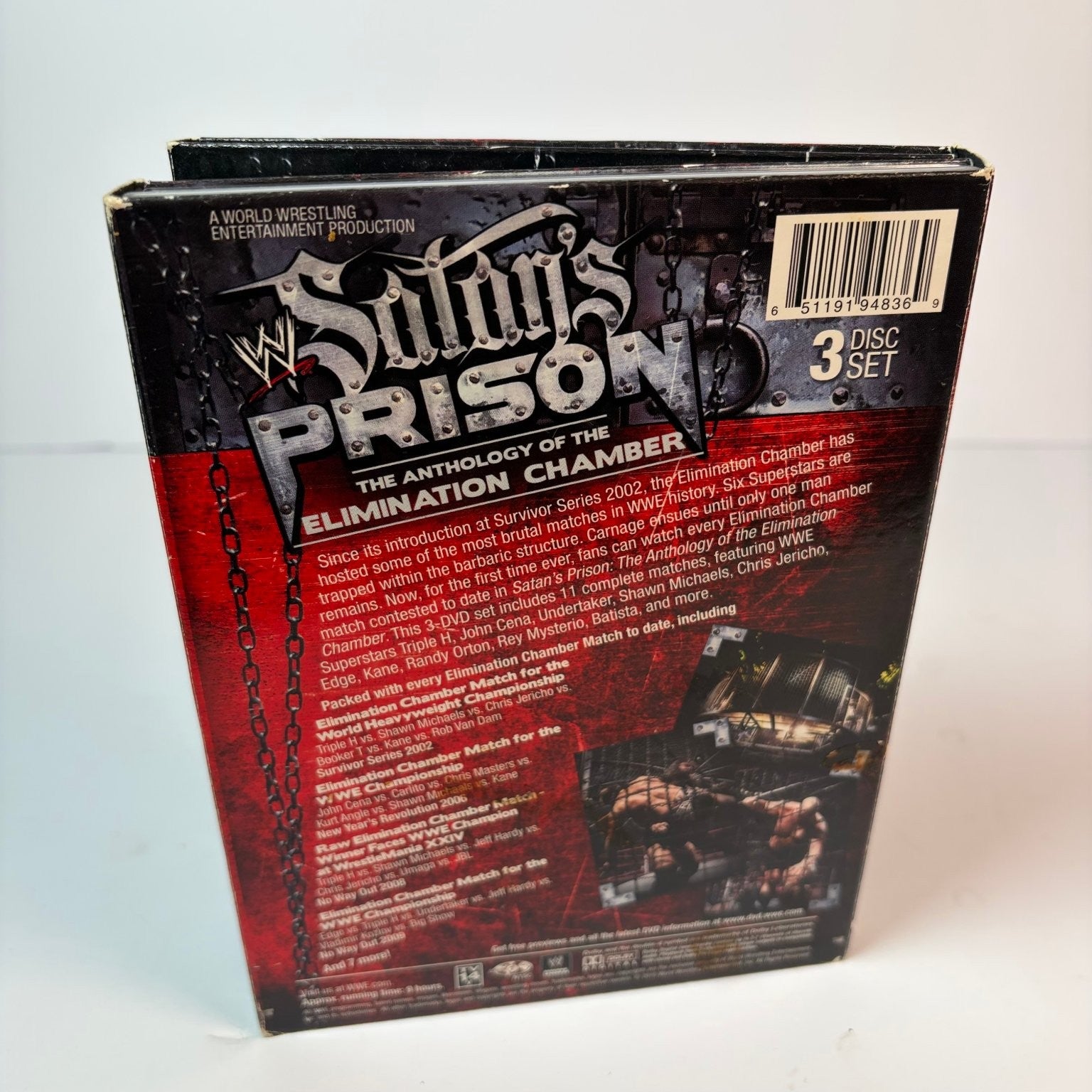WWE Satan's Prison Anthology Elimination Chamber 2002 DVD 3-Disc Set