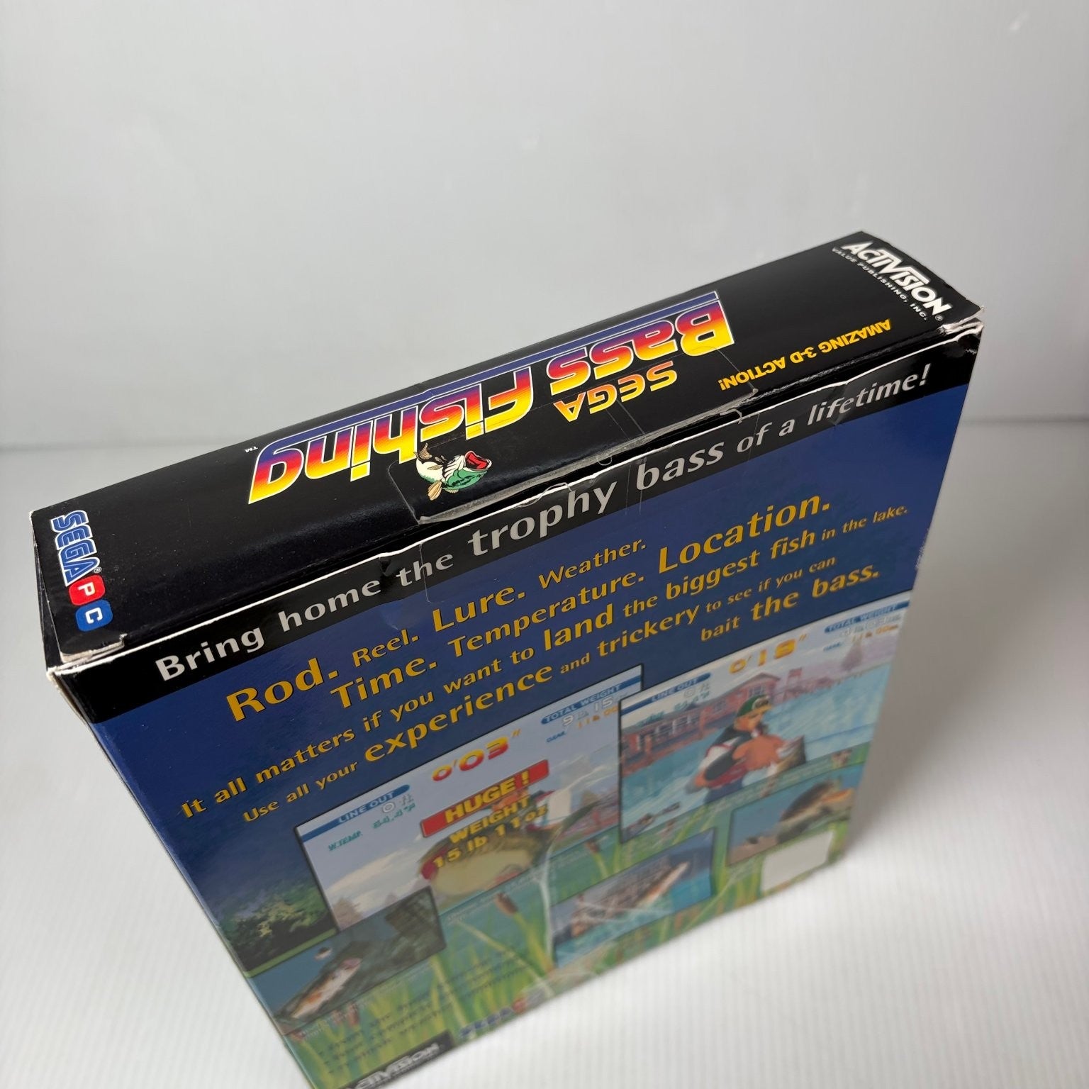 Sega Bass Fishing Big Box PC Video Game Fishing Simulation Complete RARE