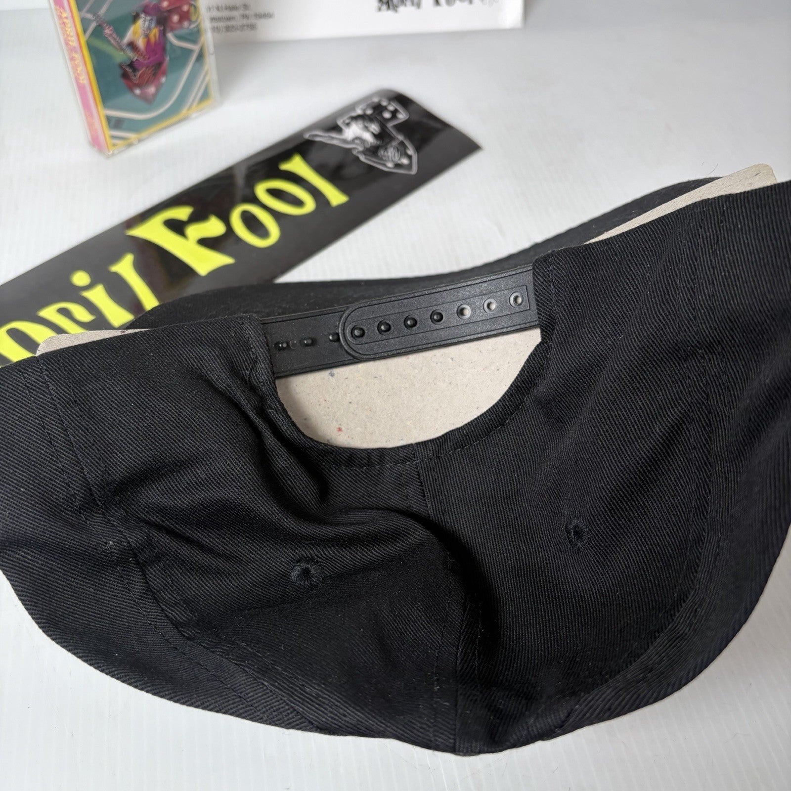 April Fool 1988 Hair Metal Deadstock Merch Bundle Hat, Cassette One Sheet & More