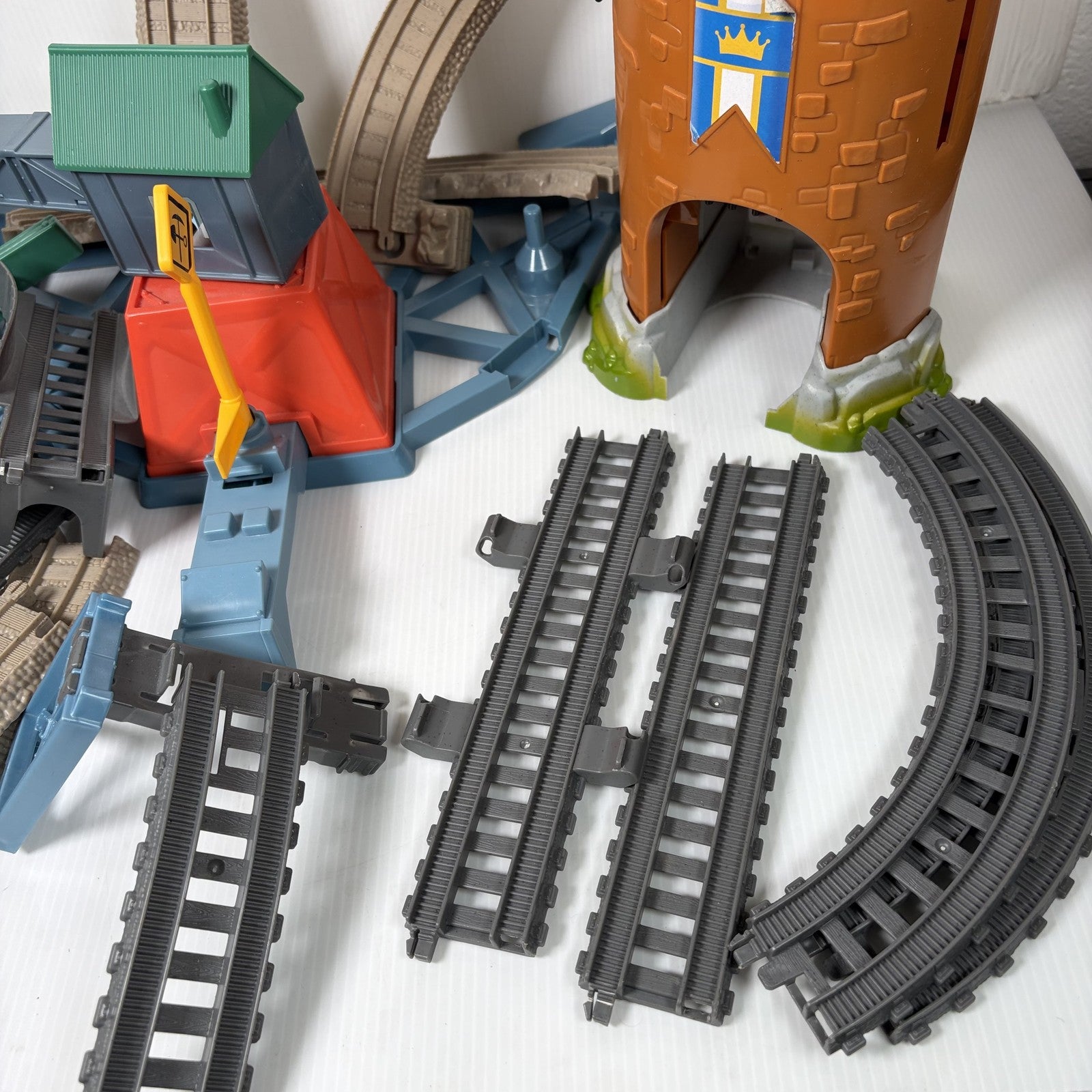 Thomas & Friends TrackMaster Train Set Lot Thomas, Diesel, Track & Buildings