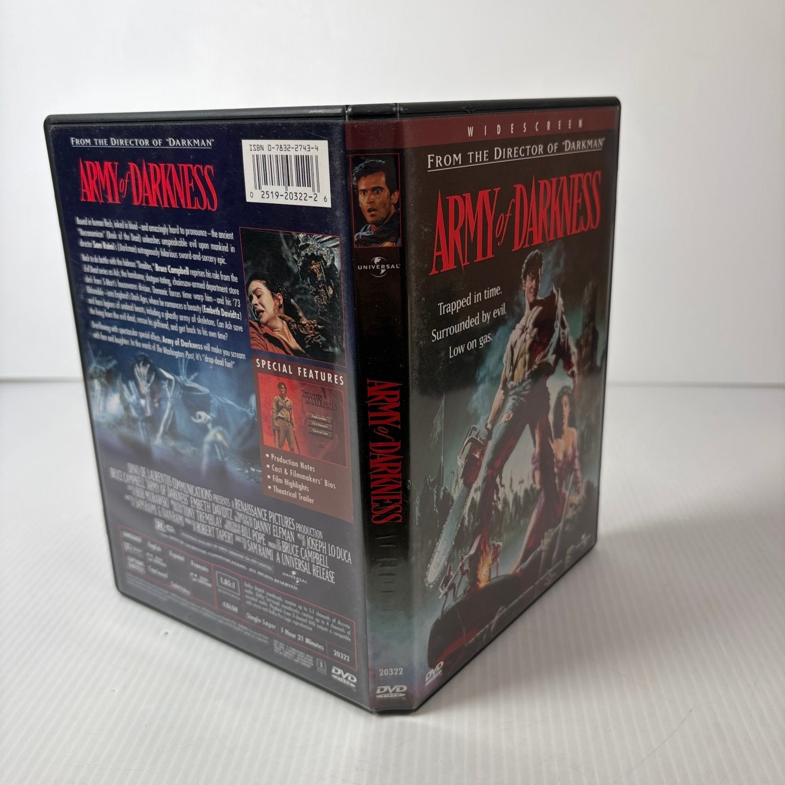Army of Darkness DVD 1992 Widescreen Bruce Campbell Sam Raimi Horror Fantasy