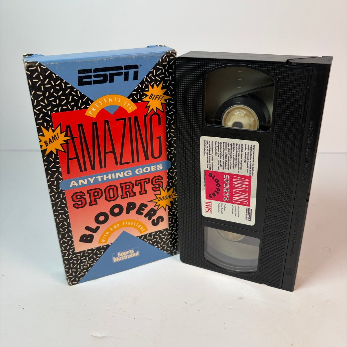 ESPN Amazing Sports Bloopers VHS 1989 Hosted by Roy Firestone ESPN