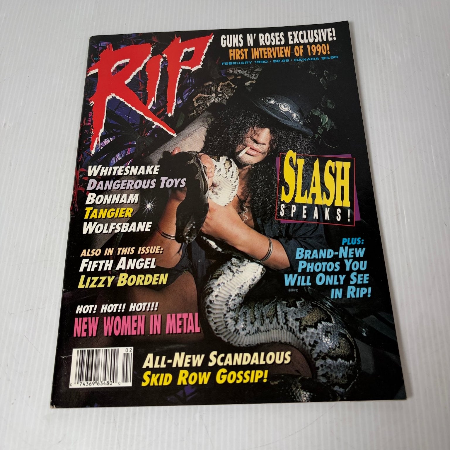 RIP Magazine February 1990 Slash Guns N Roses Metal Music Interview