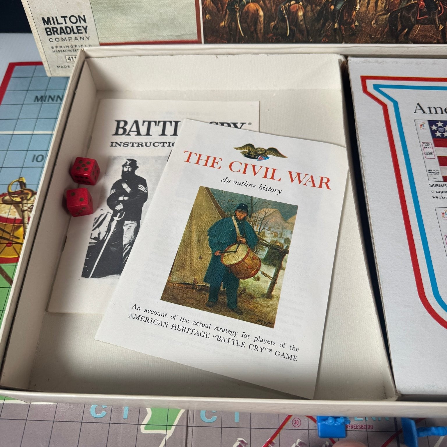 American Heritage Battle-Cry Milton Bradley Board Game 2-4 Players Ages 10+