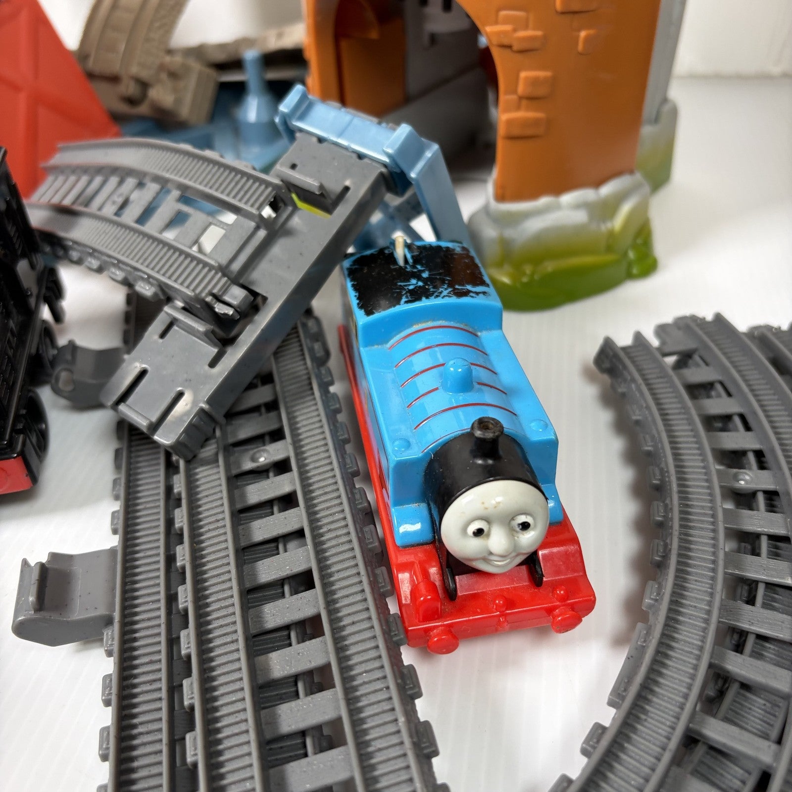 Thomas & Friends TrackMaster Train Set Lot Thomas, Diesel, Track & Buildings