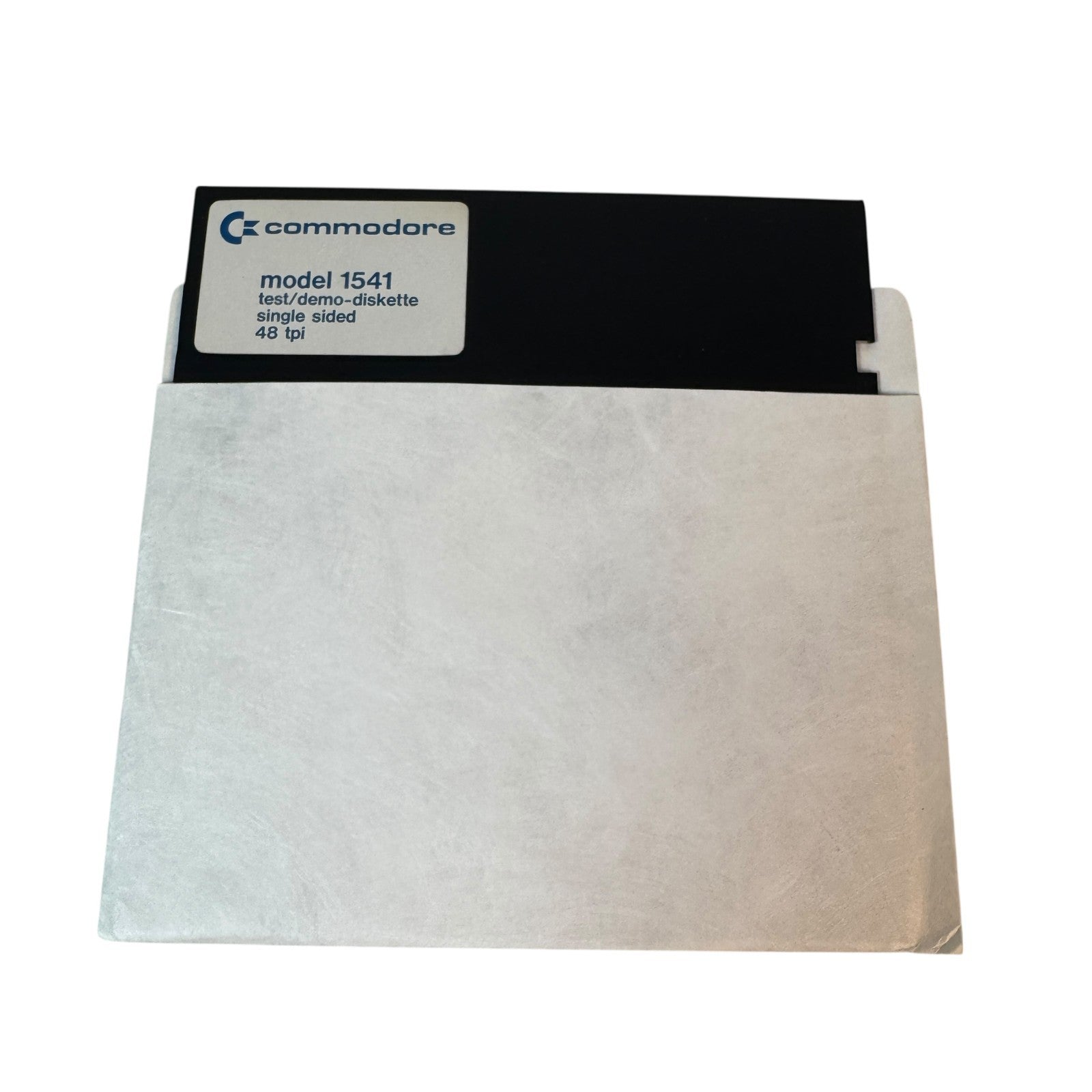 Vintage Commodore Model 1541 Test / Demo Diskette Single Sided 48 tpi