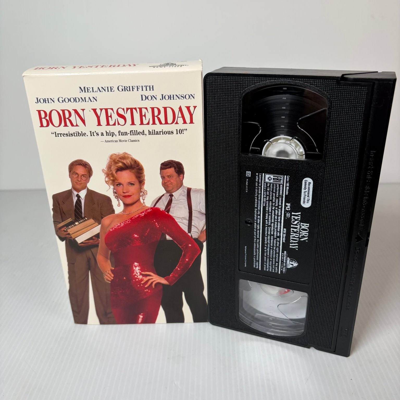 Born Yesterday VHS 1993 Comedy Romance Melanie Griffith Hollywood Pictures