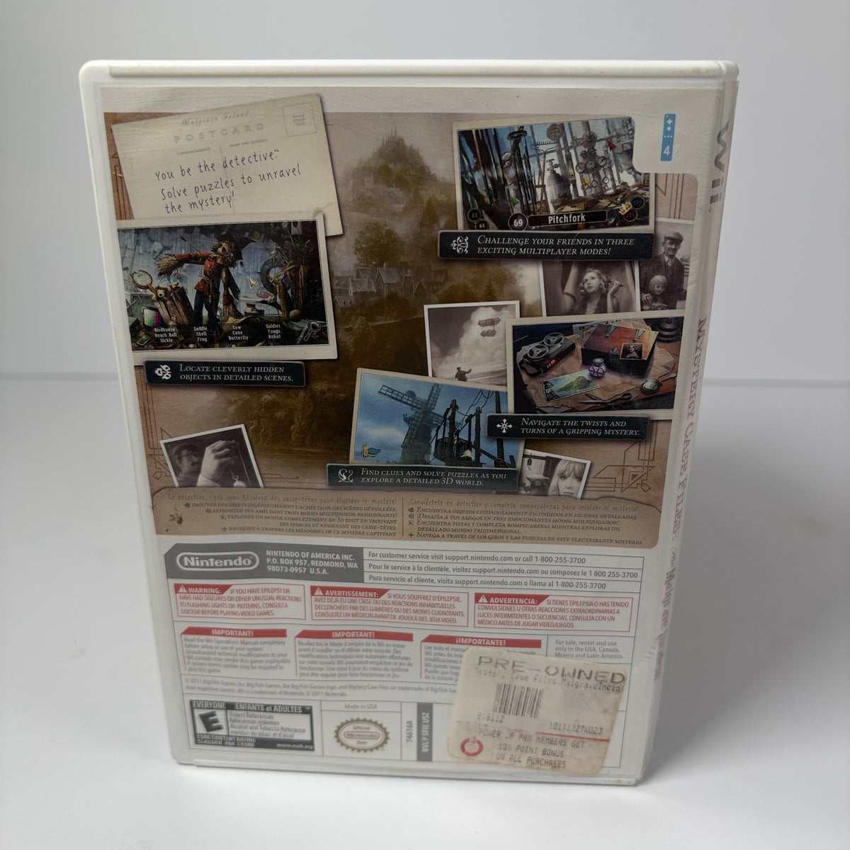 Mystery Case Files The Malgrave Incident Nintendo Wii Hidden Object Complete CIB