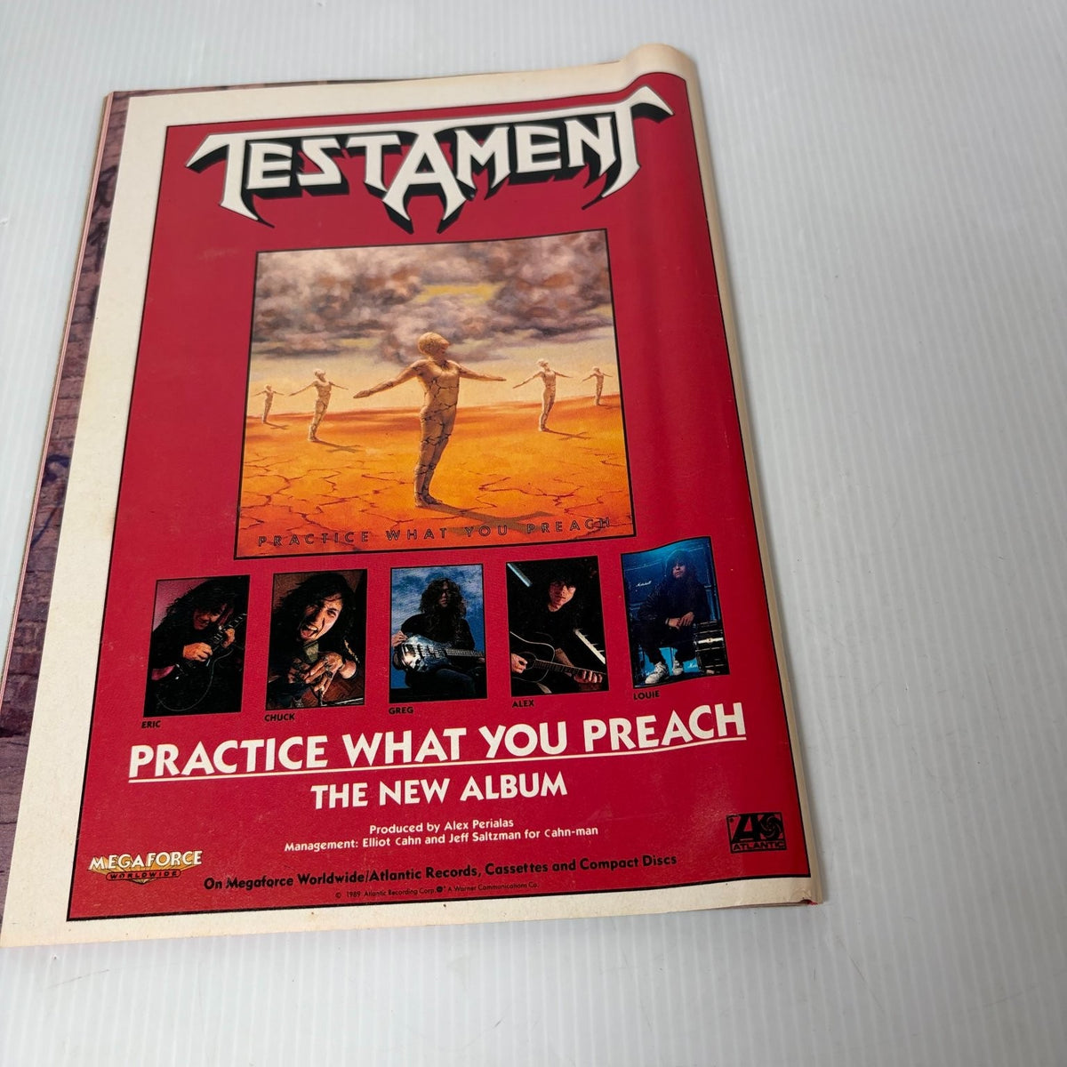 Faces Rocks October 1989 Sebastian Bach Skid Row Hair Metal Magazine w/ Pull-out