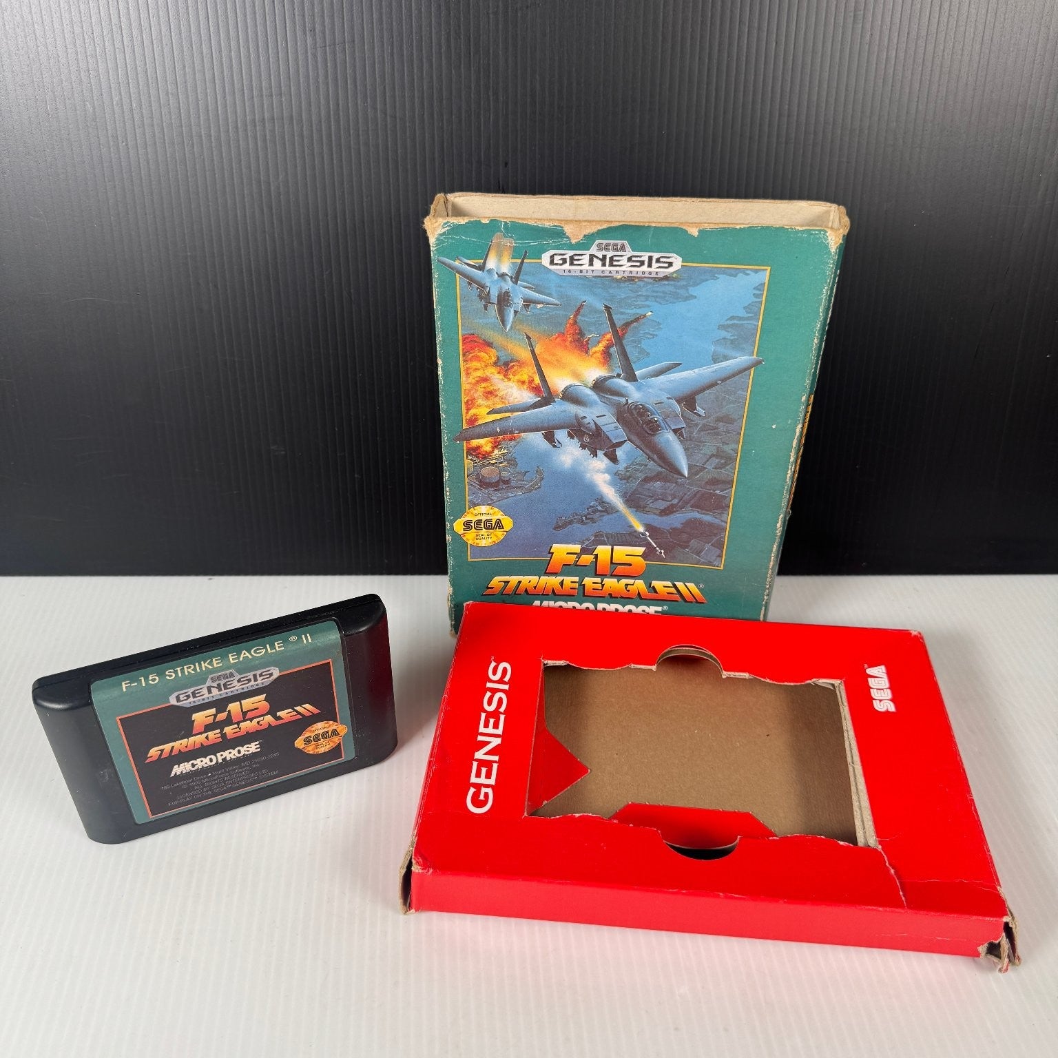 F-15 Strike Eagle II Sega Genesis Video Game Combat Flight Simulator