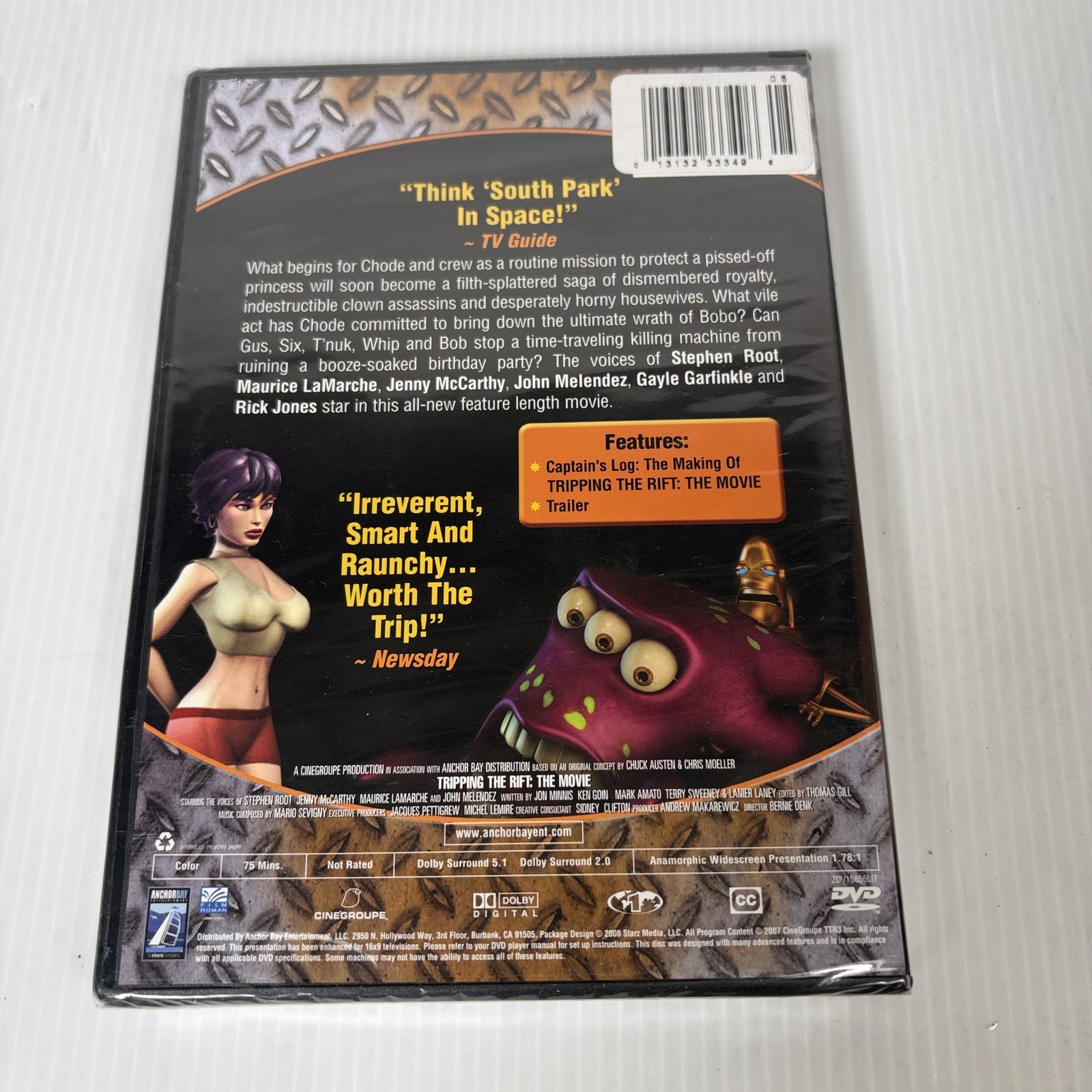 Tripping The Rift The Movie DVD (2005) New Sealed Jenny McCarthy Animated Comedy