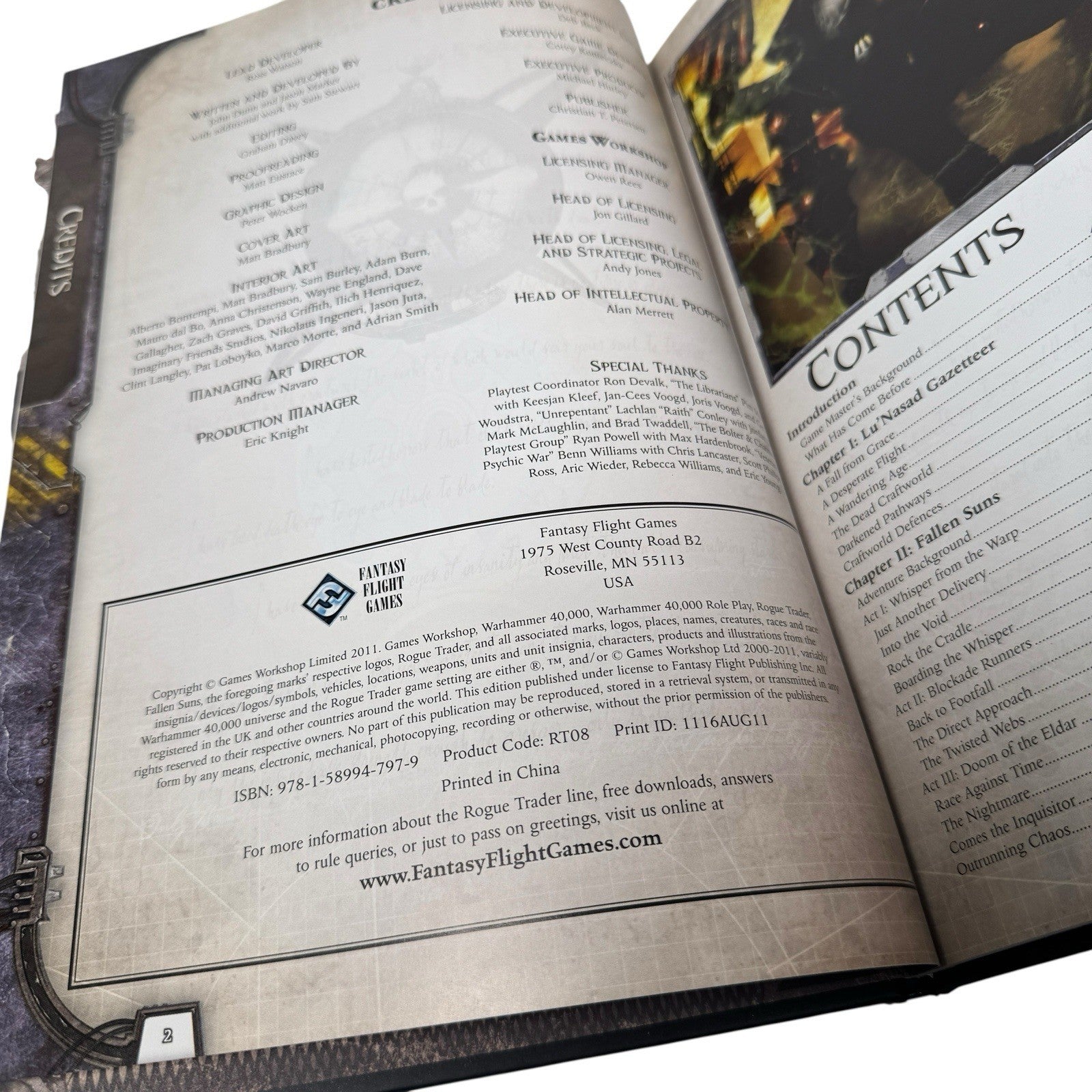 Warhammer 40K Rogue Trader Fallen Suns Hardcover Roleplaying Adventure John Dunn