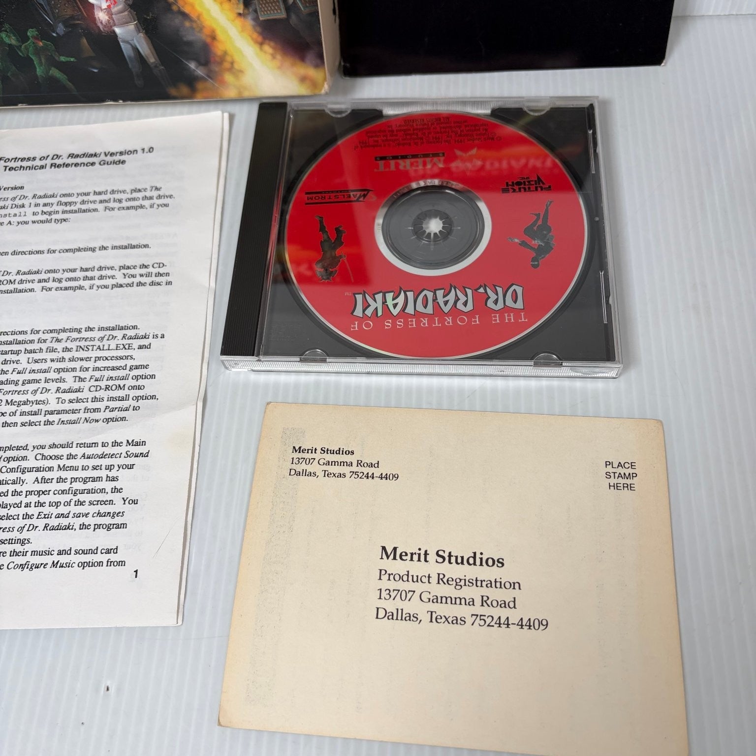 The Fortress of Dr. Radiaki Big Box PC MS-DOS CD-ROM Video Game Complete