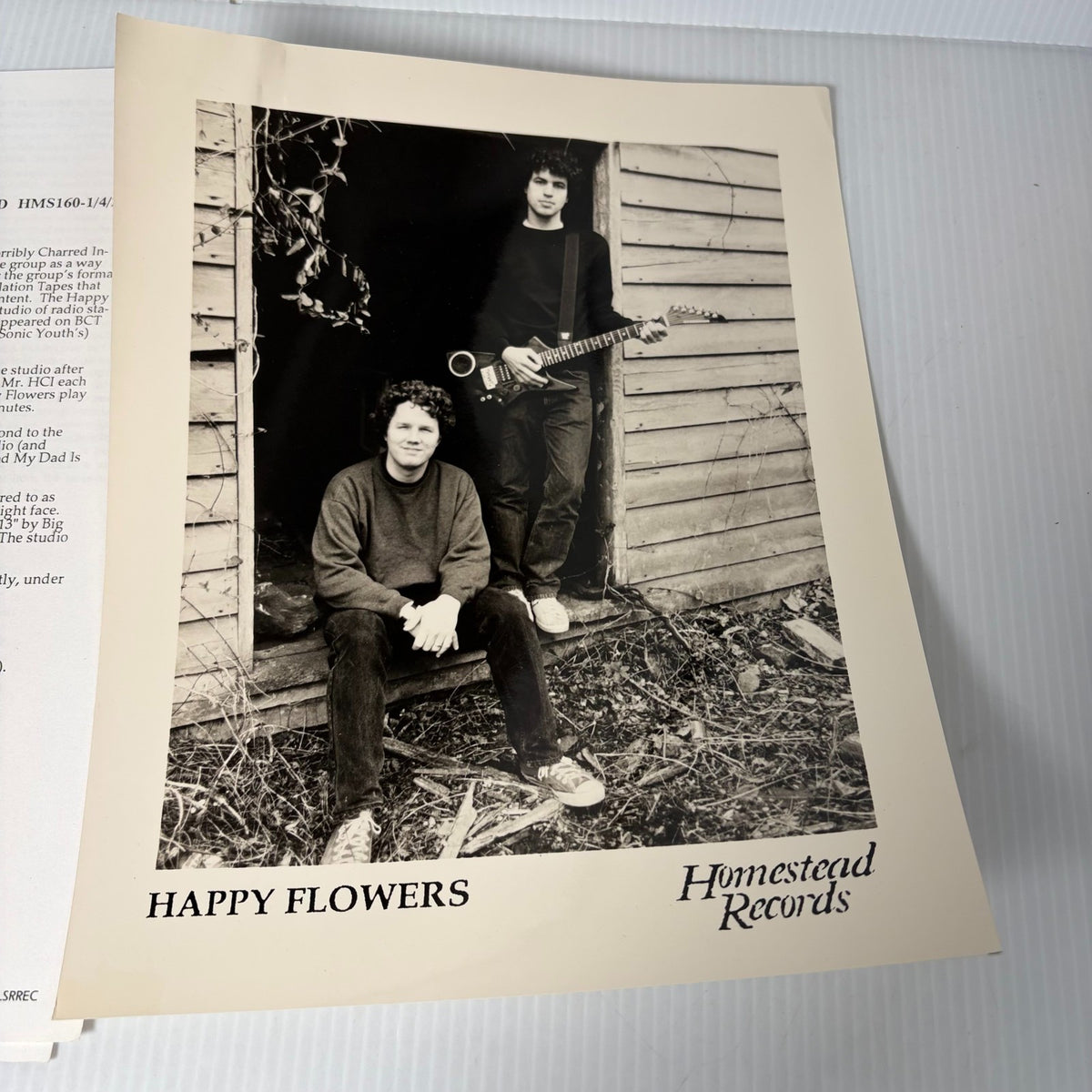 Happy Flowers Homestead Records Original Press Kit Photo 8x10 Rock & Pop Music