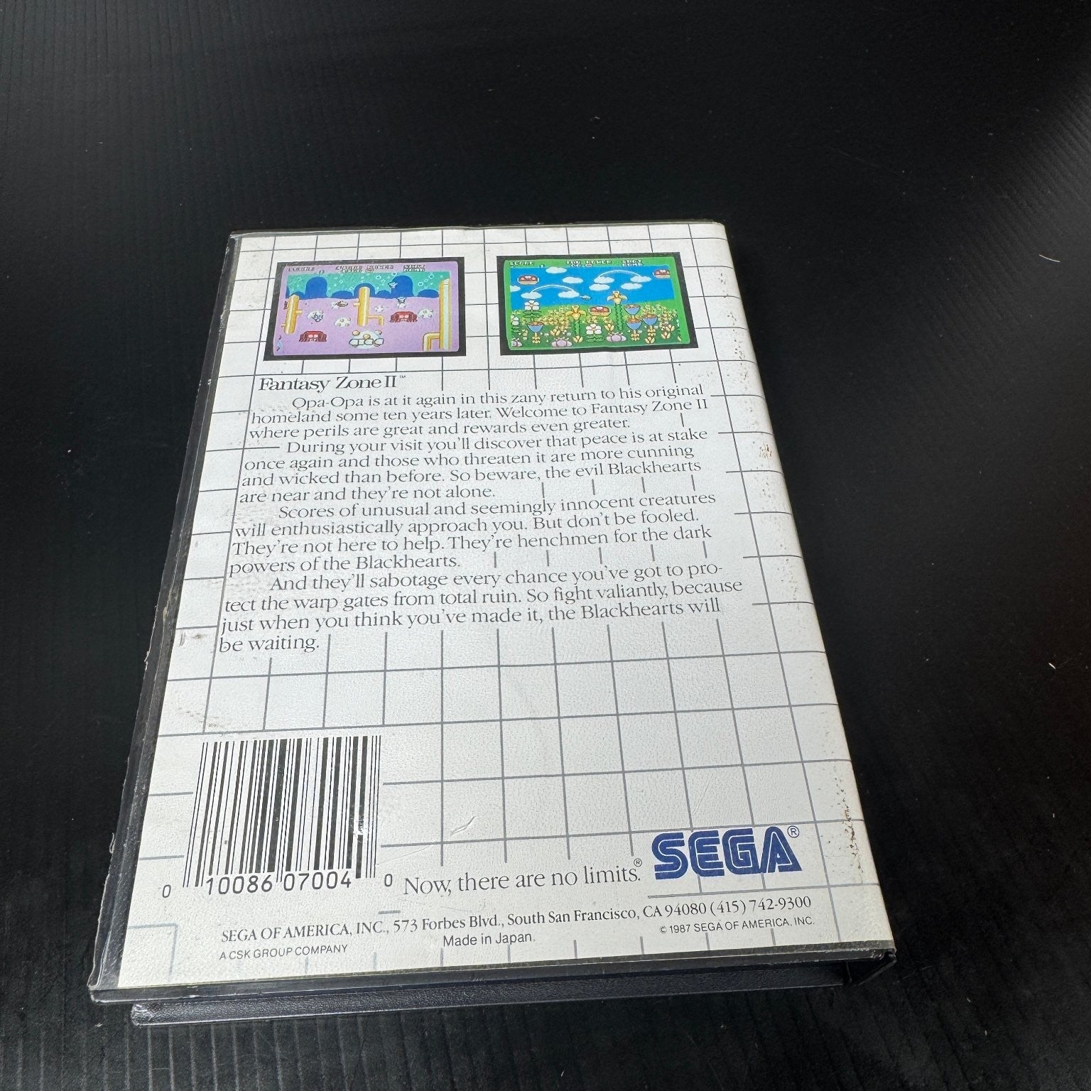 Fantasy Zone II The Two Mega Cartridge Sega Video Game In Original Box