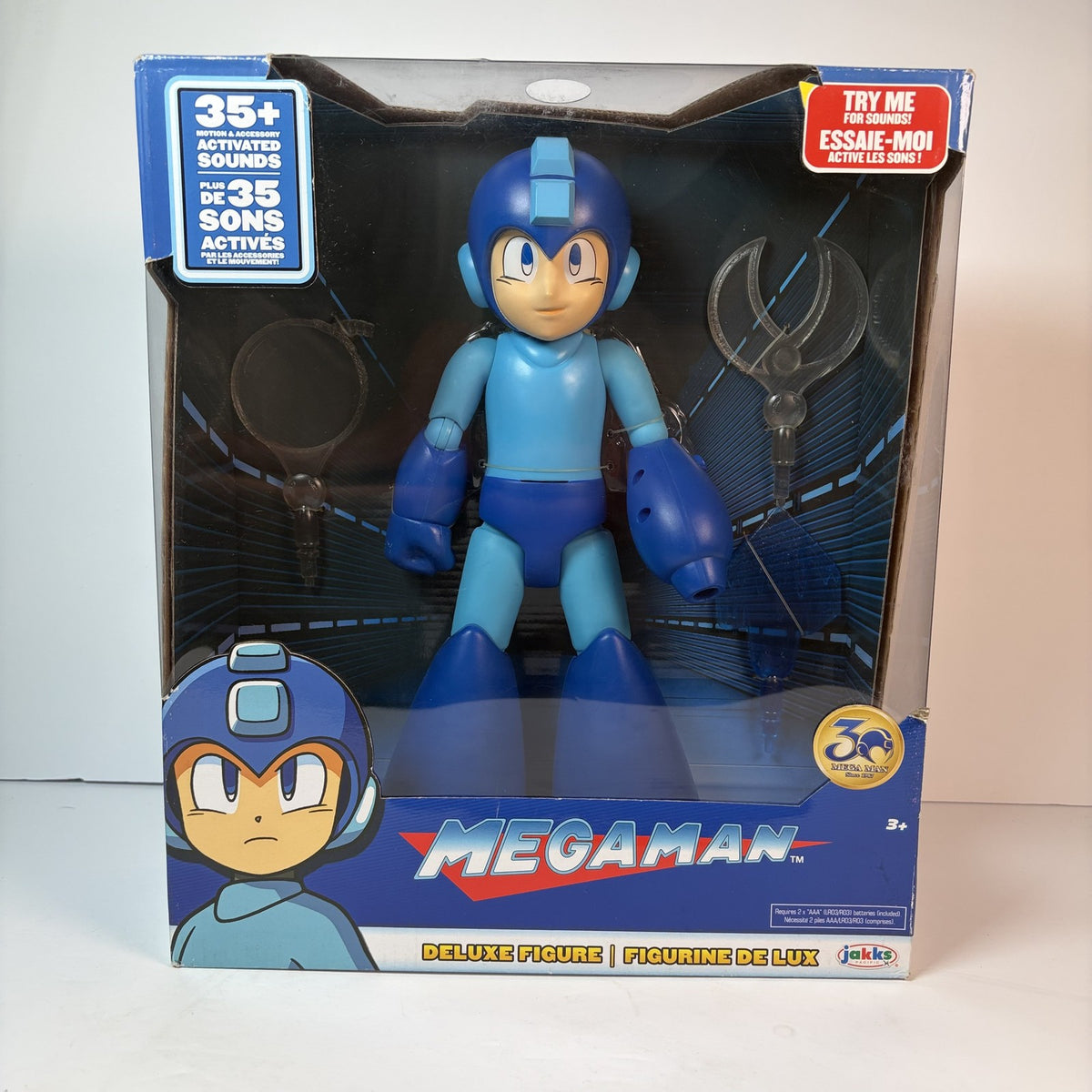 Mega Man Deluxe Figure Jakks Pacific 35+ Sounds Swappable Weapons New Box