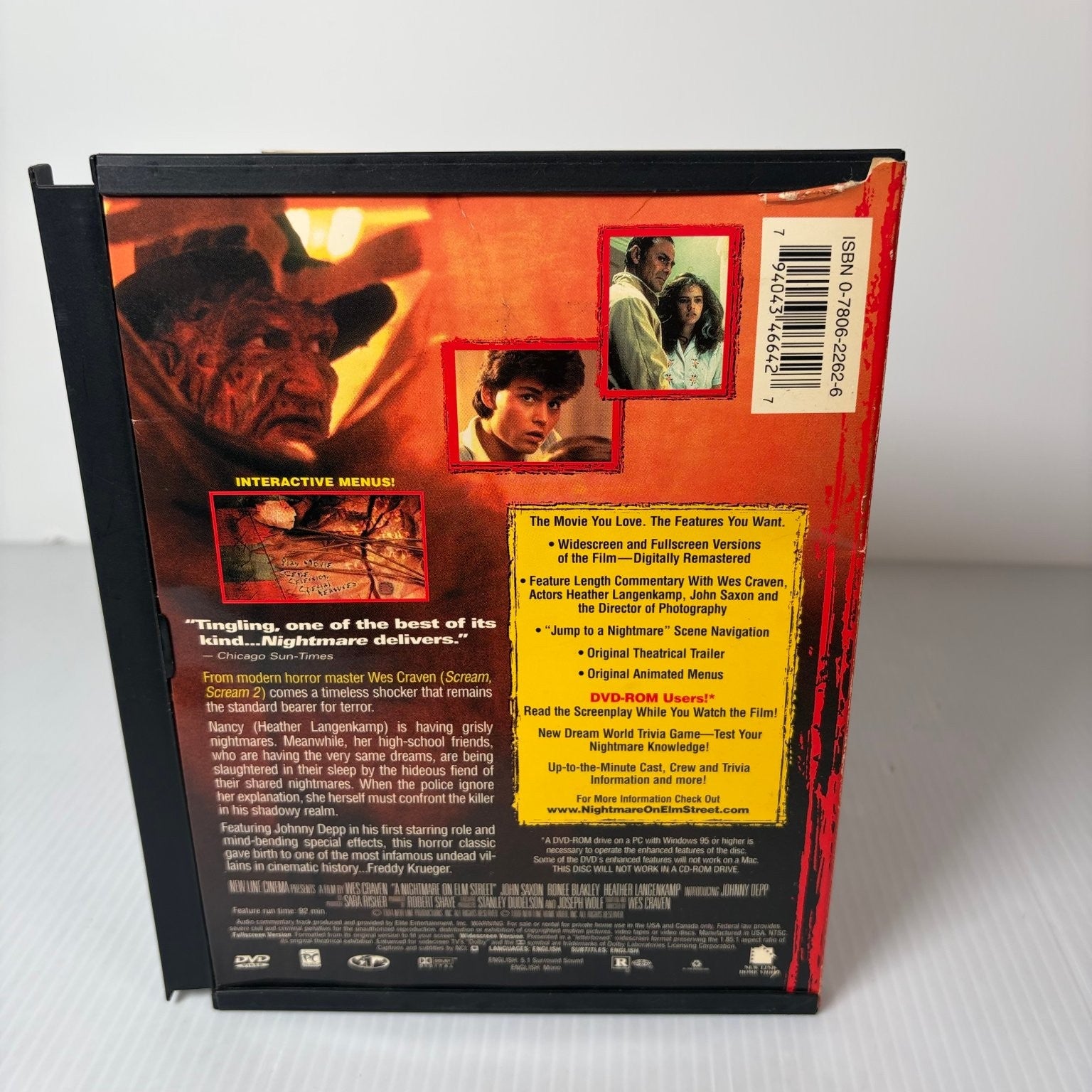 A Nightmare on Elm Street DVD 1999 Wes Craven Digitally Remastered Johnny Depp