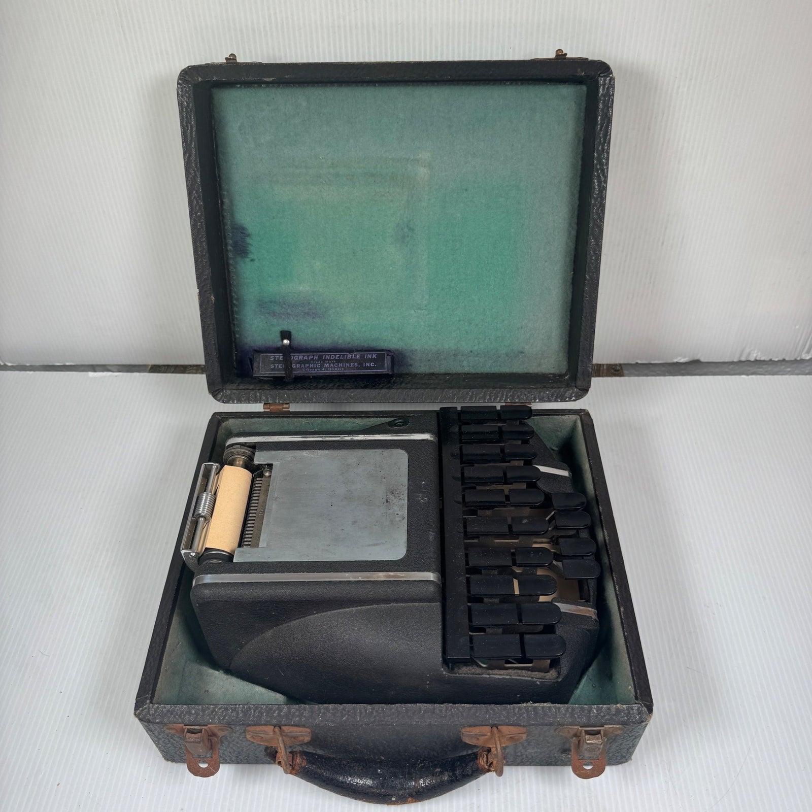 Vintage Stenographer Machine In Case Stenographic Machines Inc Hedman Co Chicago