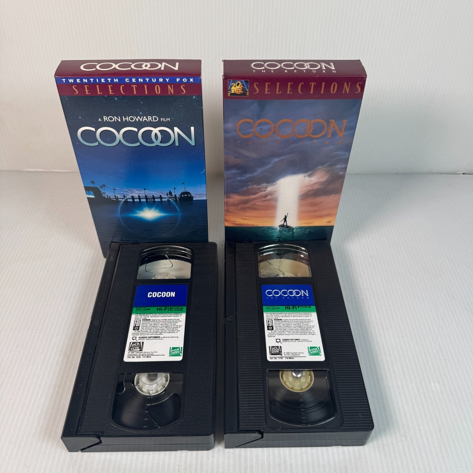 Coccoon & Cocoon II The Return VHS Set of 2 Sci-Fi Alien Movies Ron Howard