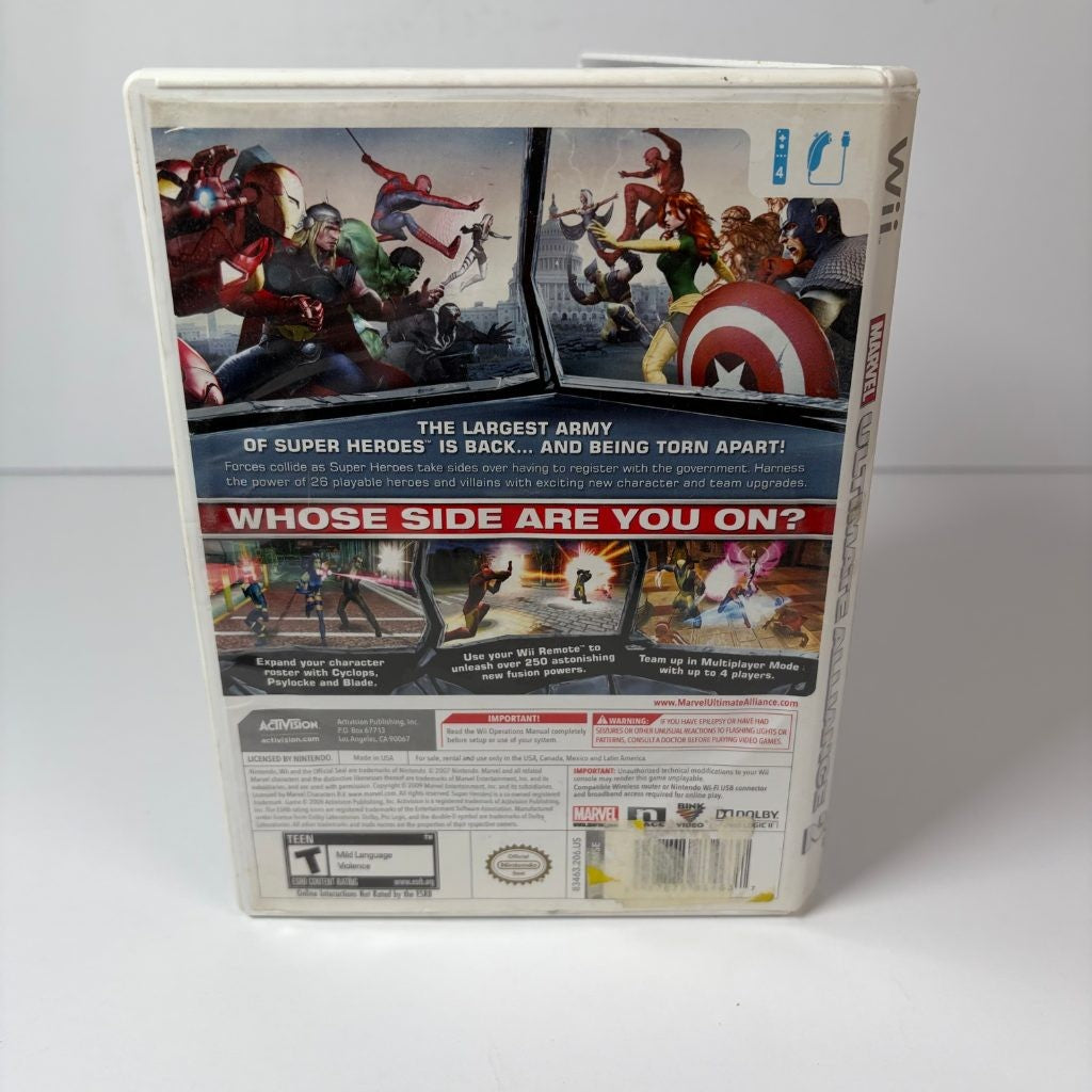 Marvel Ultimate Alliance 2 Nintendo Wii 2009 Activision CIB Complete w/ Manual