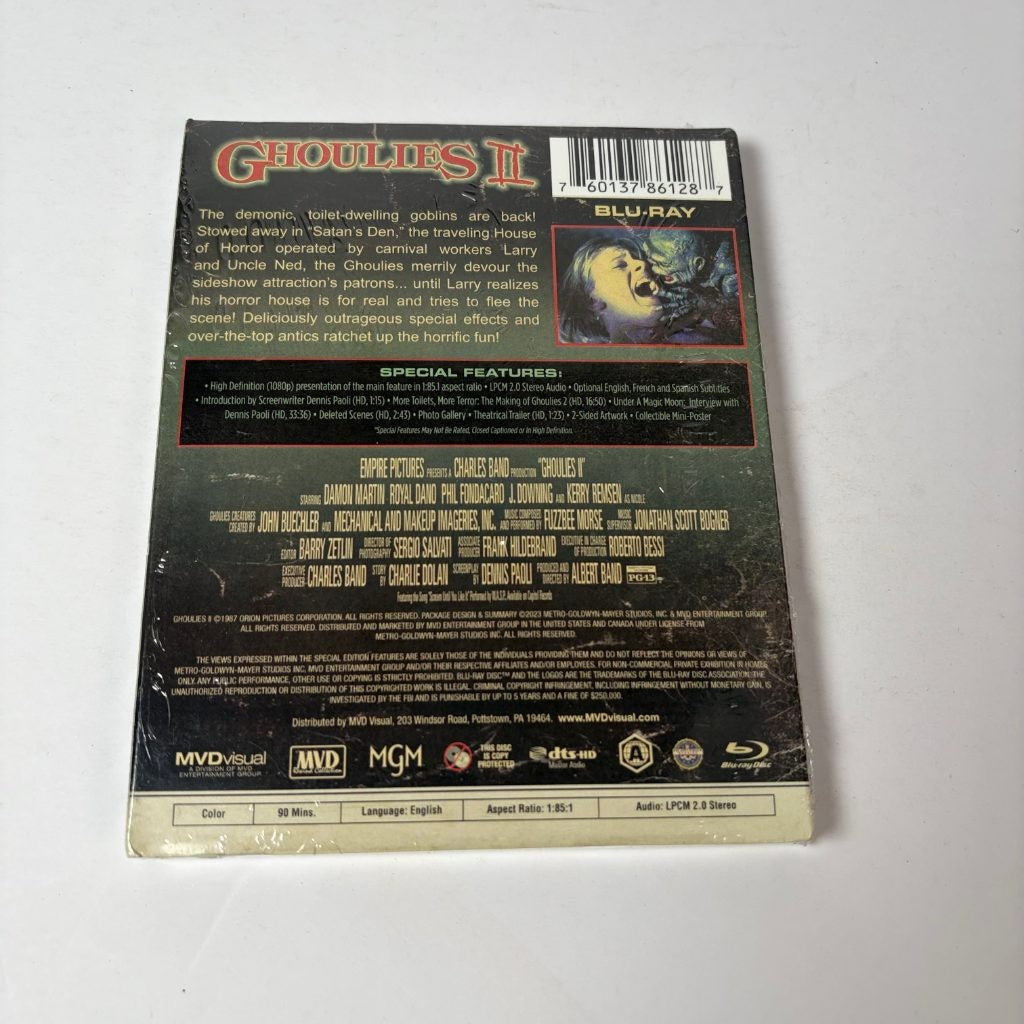 Ghoulies II Blu-ray MVD Rewind Collection Horror Charles Band Slipcover