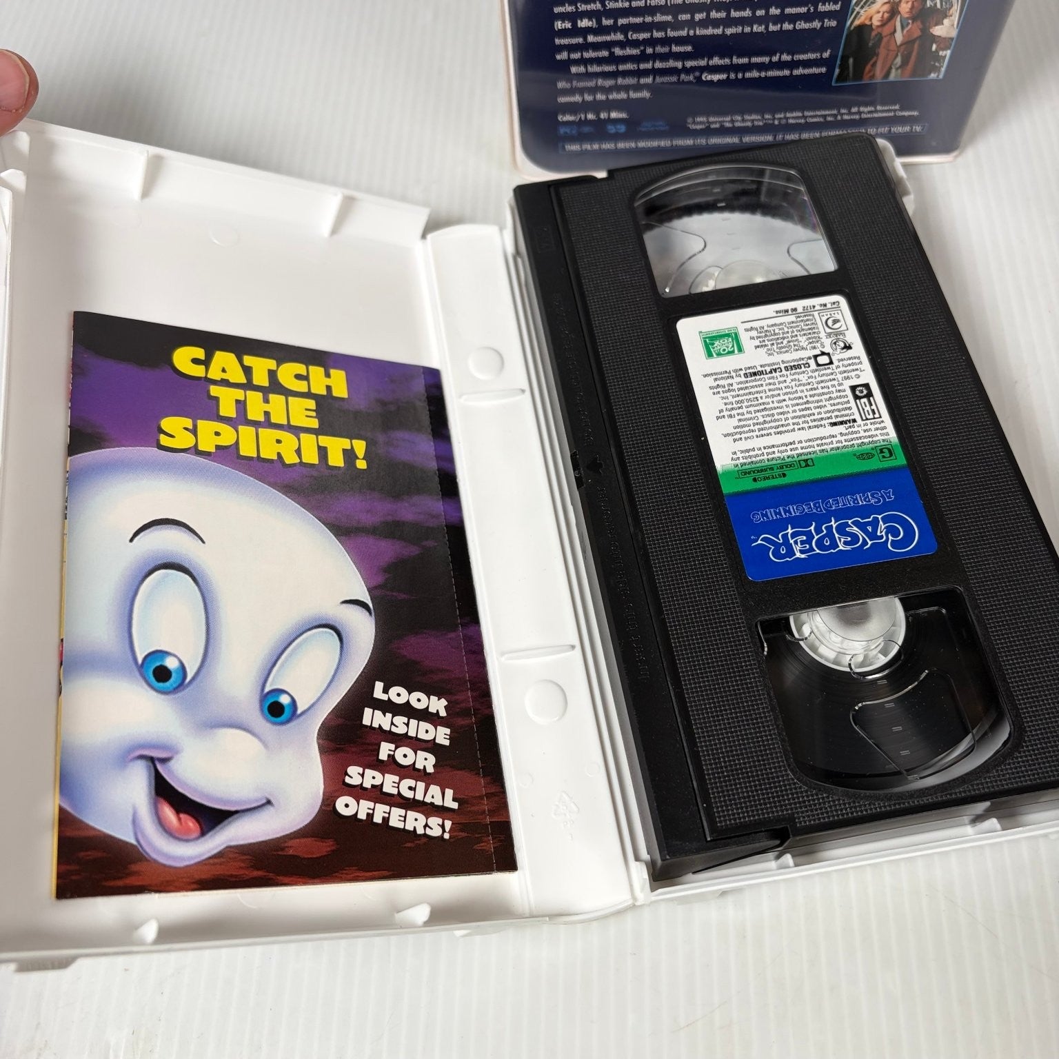 Casper VHS 1995 & Casper A Spirited Beginning 1997 Family Comedy Set MCA 20th