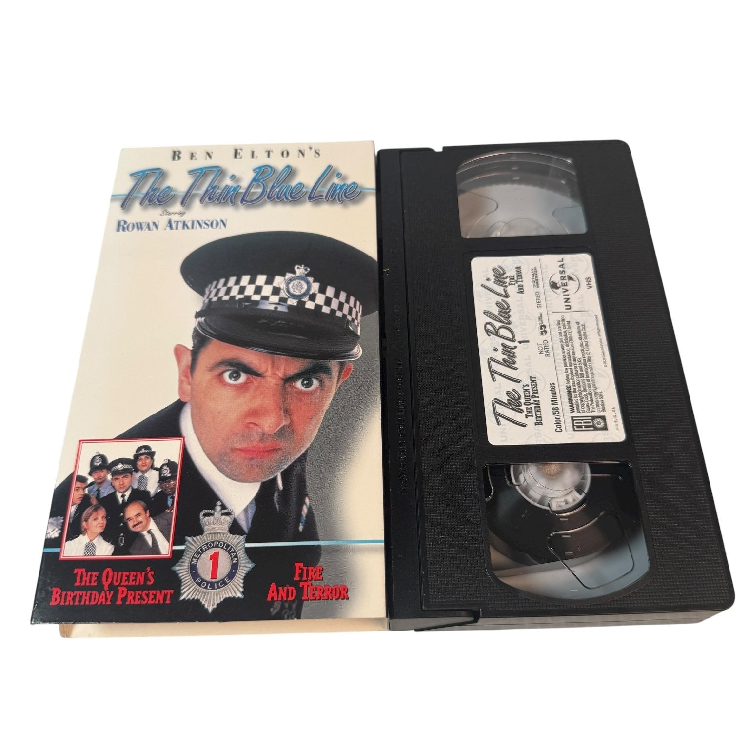 The Thin Blue Line VHS 1996 Comedy Rowan Atkinson Universal