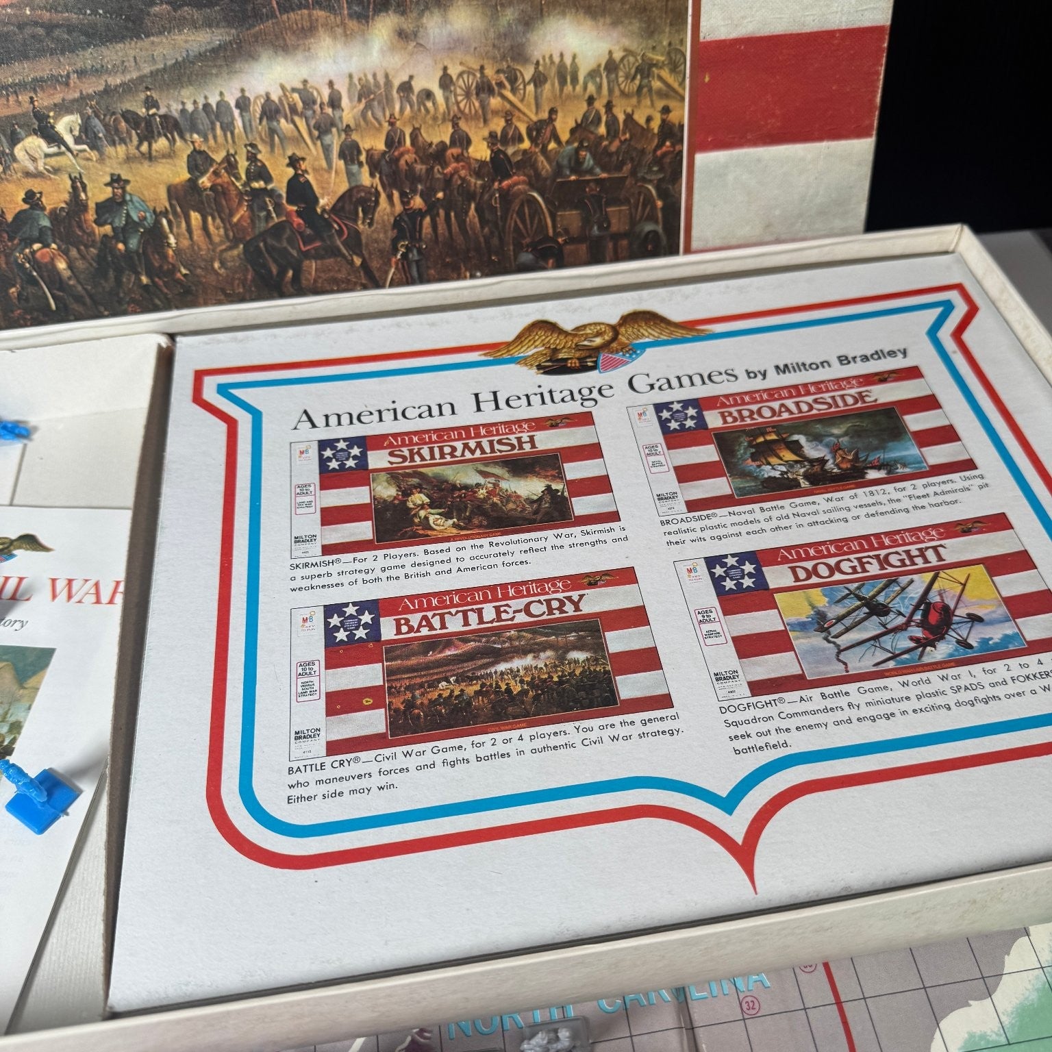 American Heritage Battle-Cry Milton Bradley Board Game 2-4 Players Ages 10+