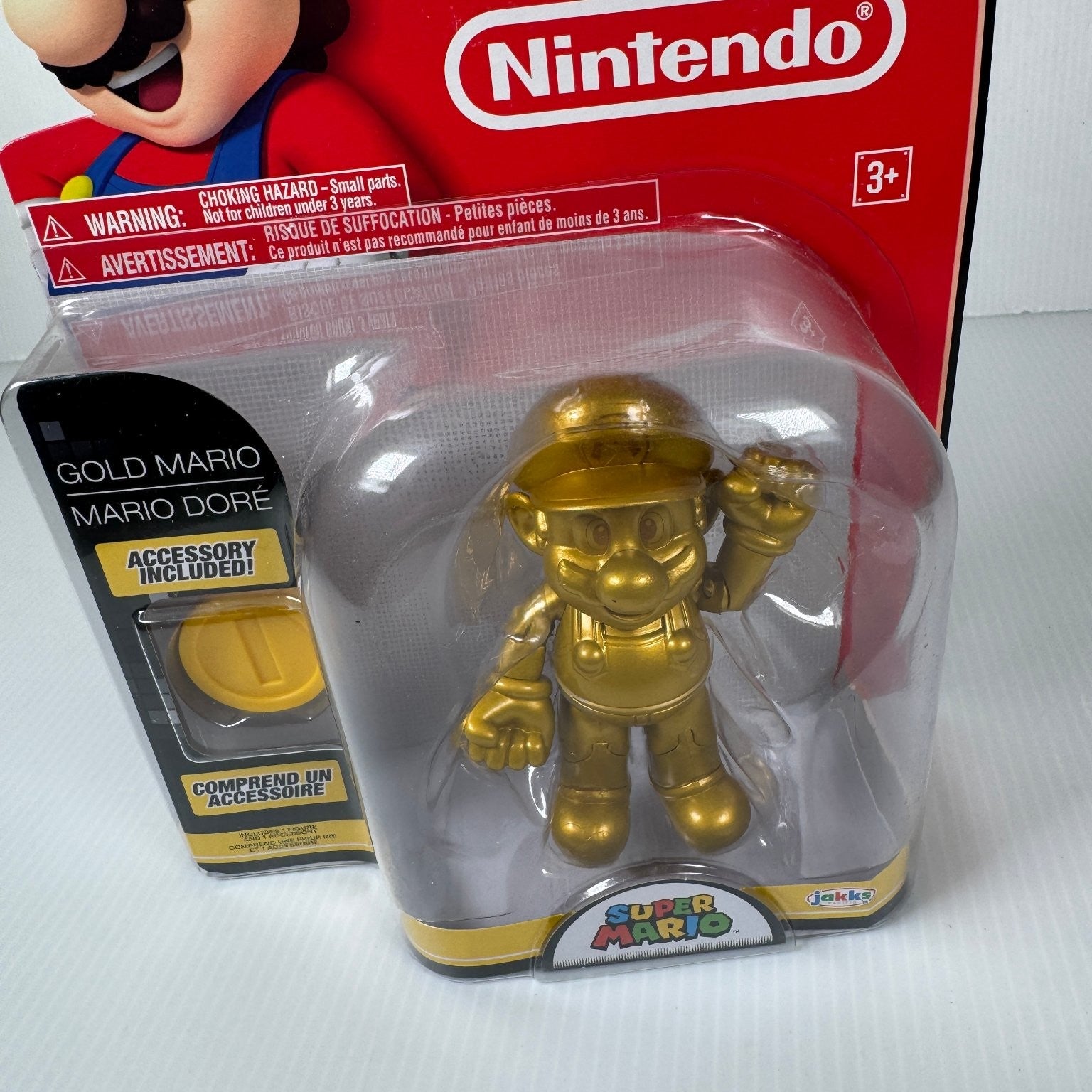 World of Nintendo Gold Mario 4 Inch Figure Super Mario with Coin Series 1-5