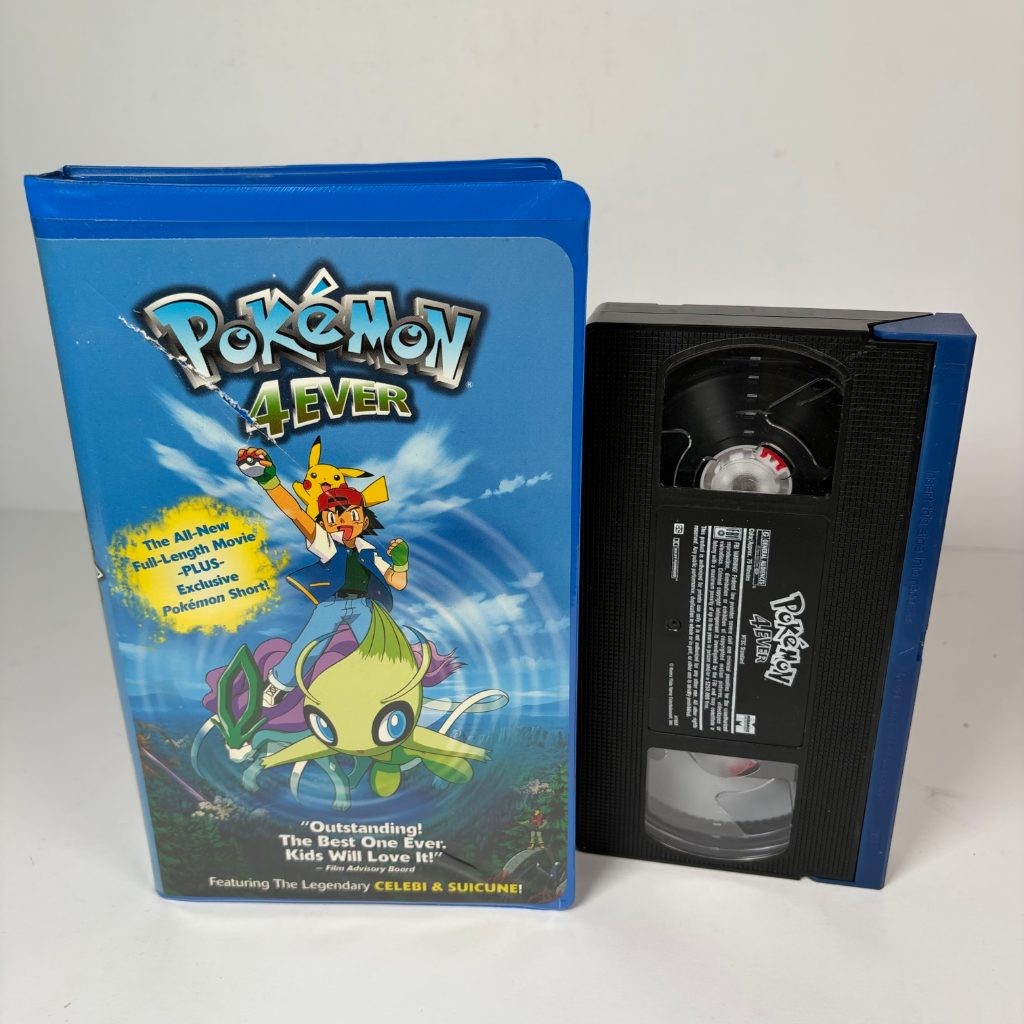 Pokemon 4Ever VHS 2002 Miramax Blue Clamshell Celebi Suicune Anime Movie